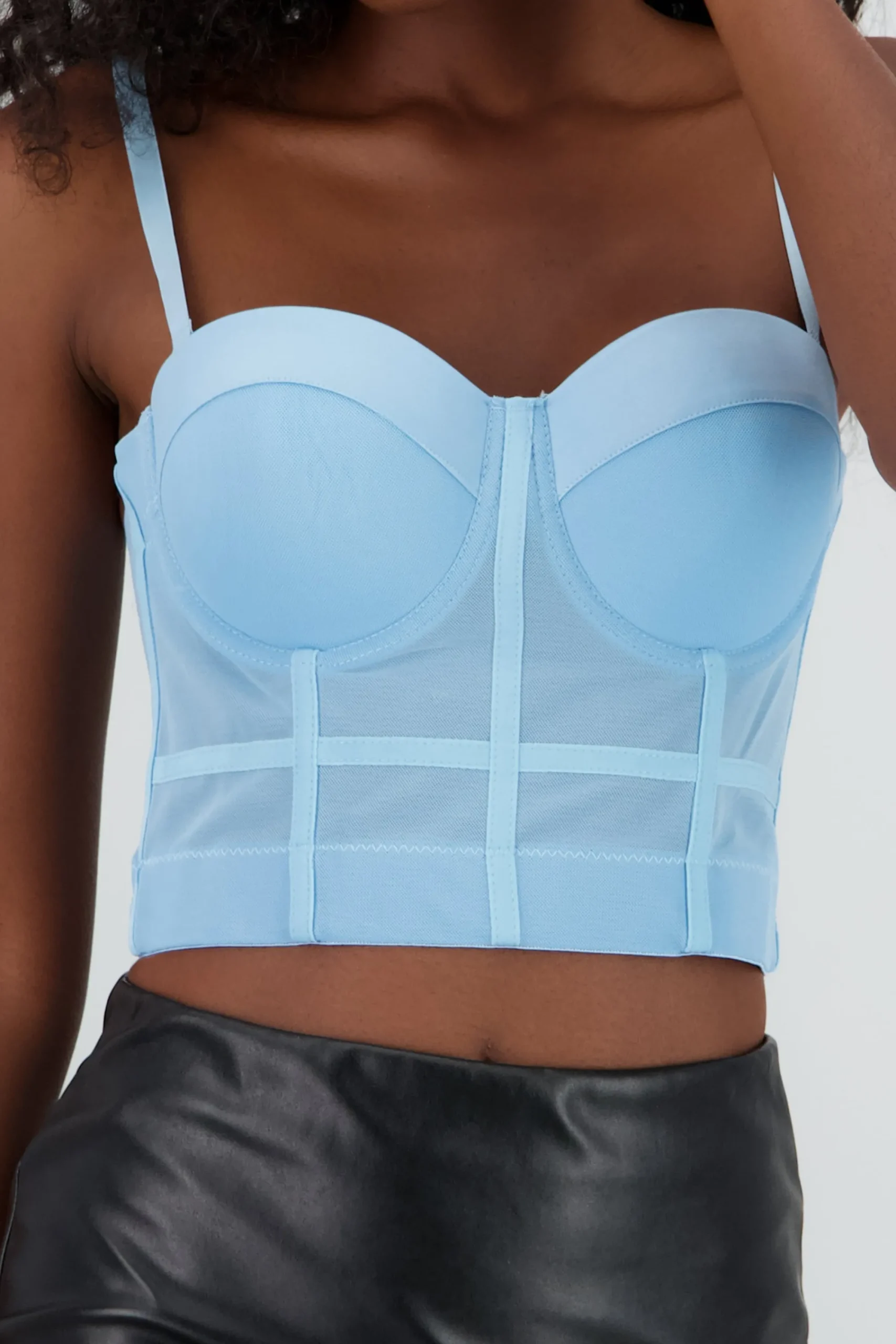 Shasa Solid Mesh Corset