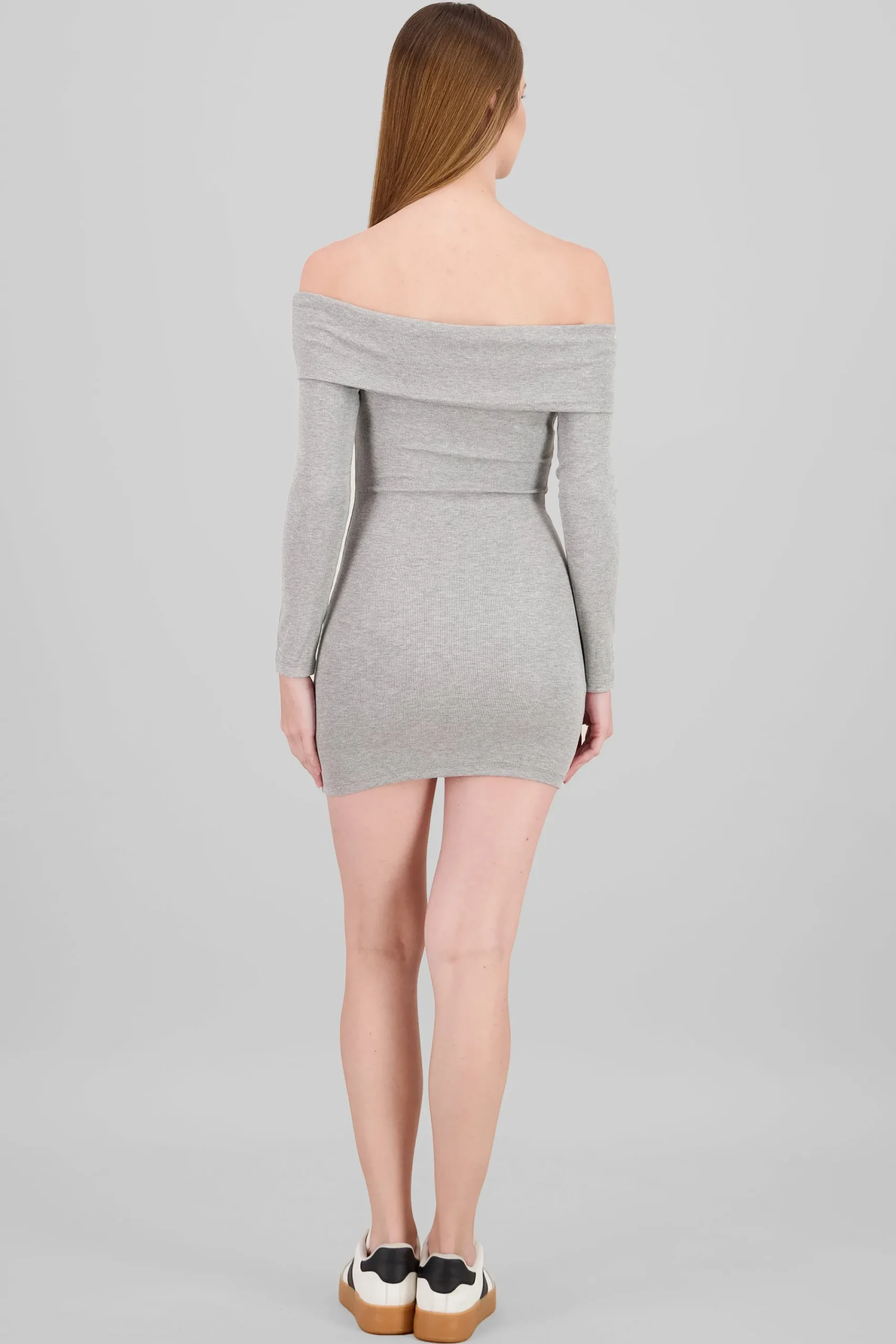 Shasa Solid Off Shoulder Dress