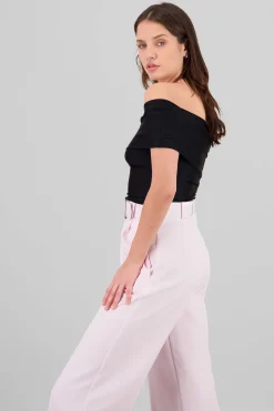 Shasa Solid Off Shoulder Top