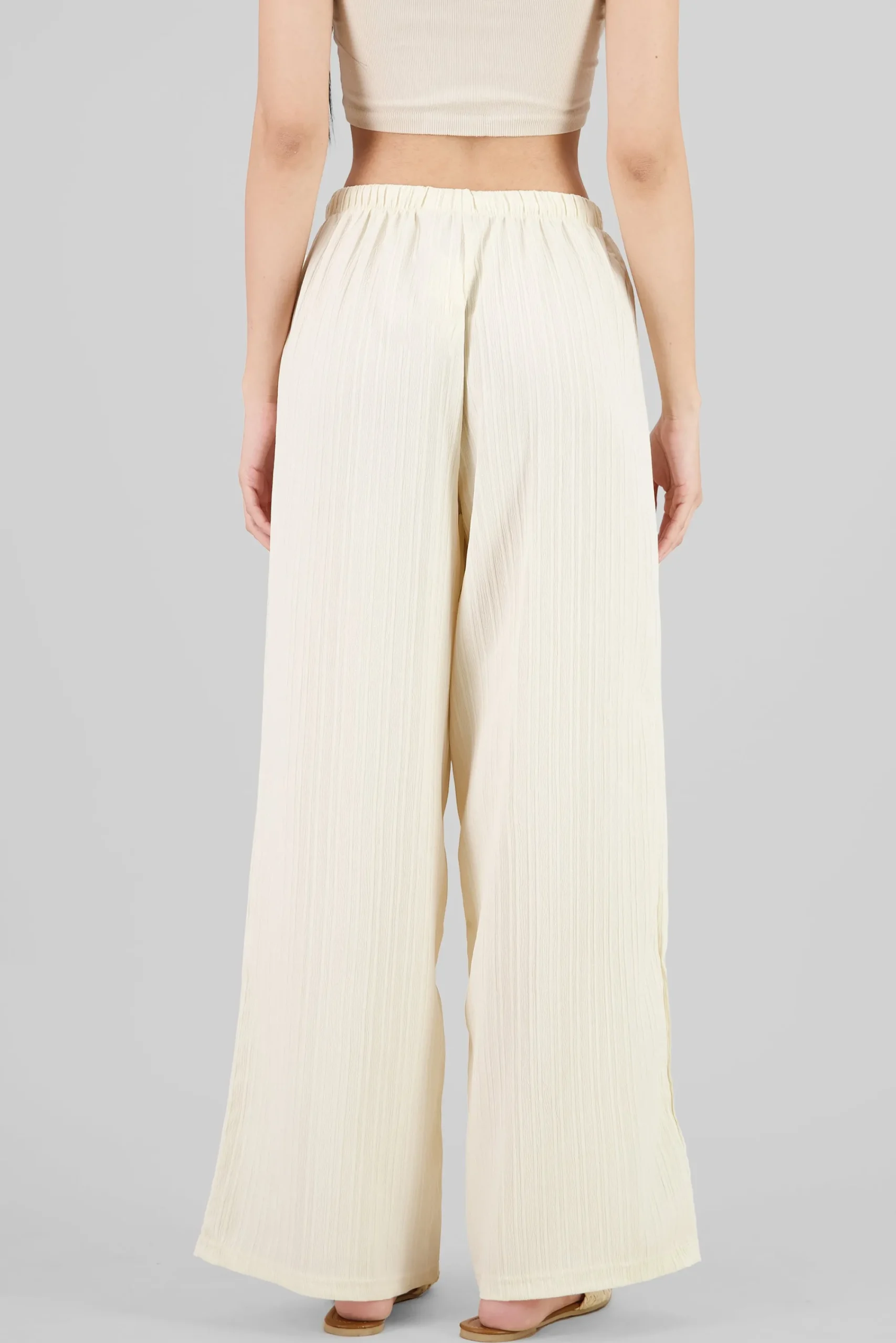 Shasa Solid Ribbed Pants