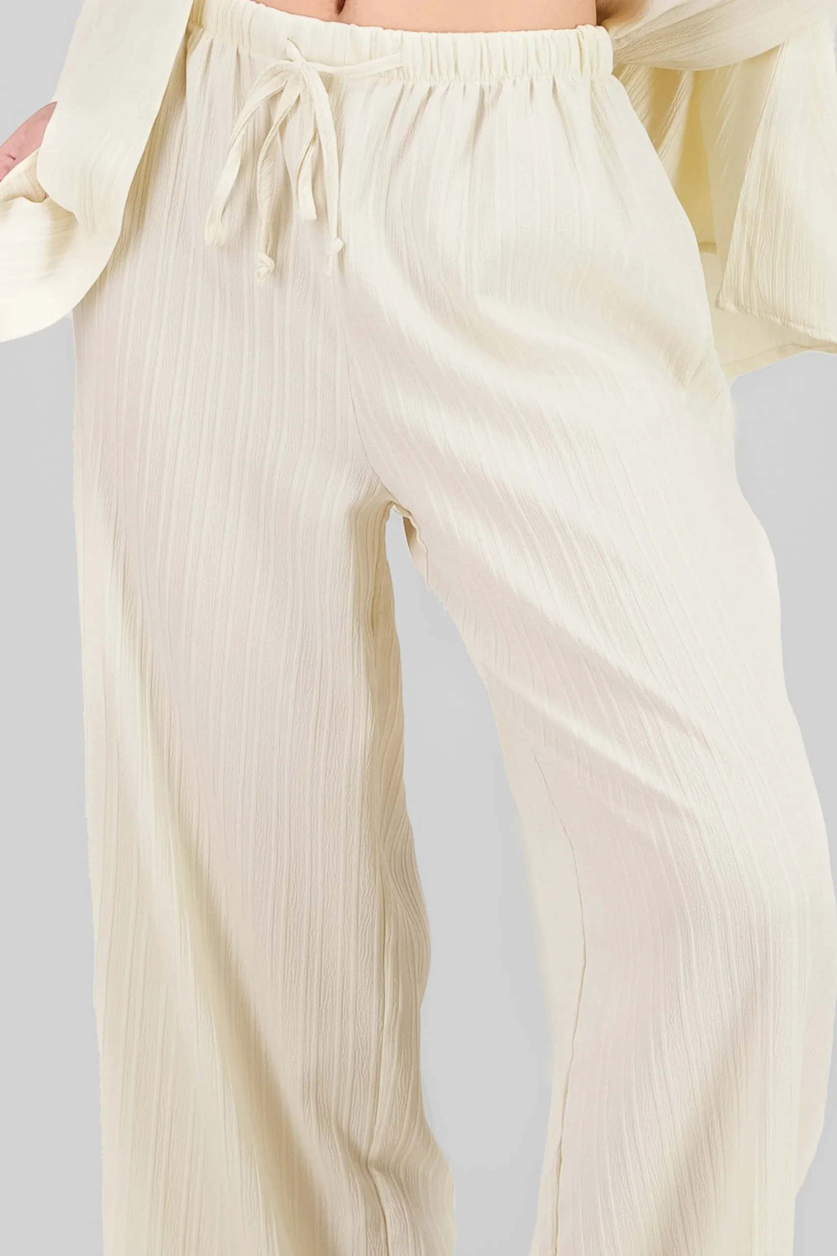 Shasa Solid Ribbed Pants