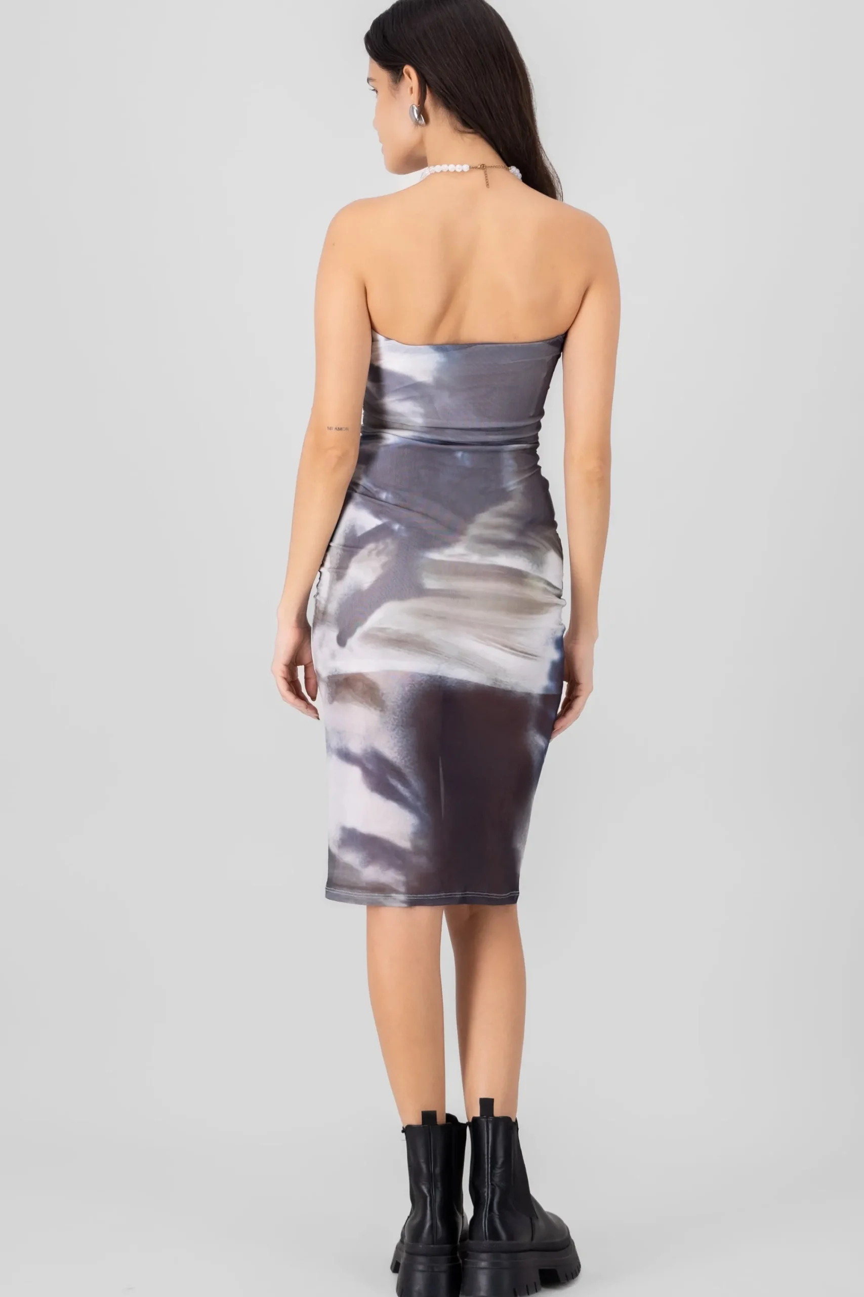 Shasa Solid Textured Bodycon Dress