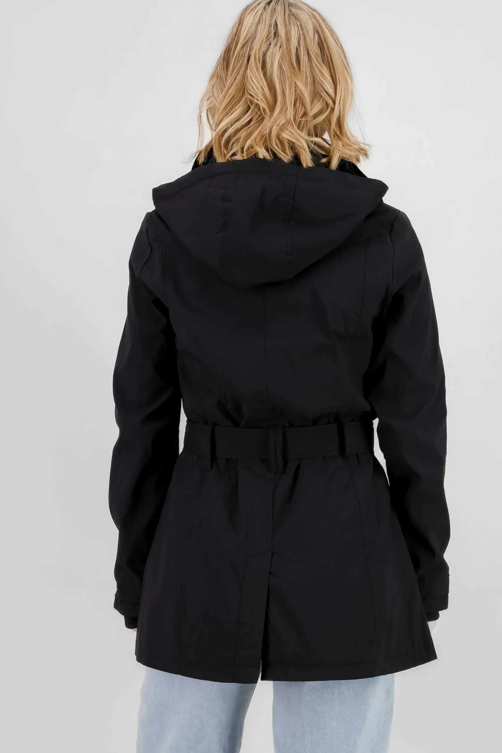 Shasa Solid Trench Coat With Button