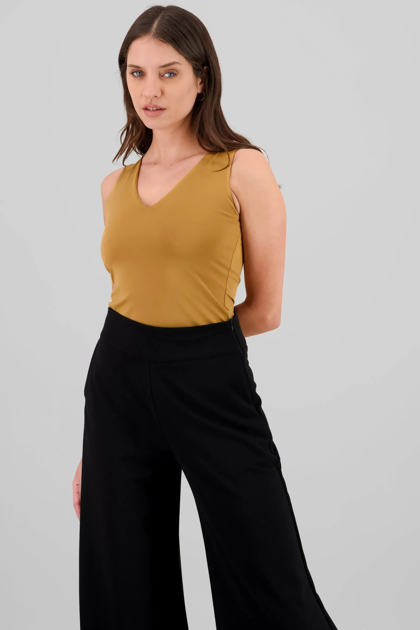 Shasa Solid V Neck Bodysuit