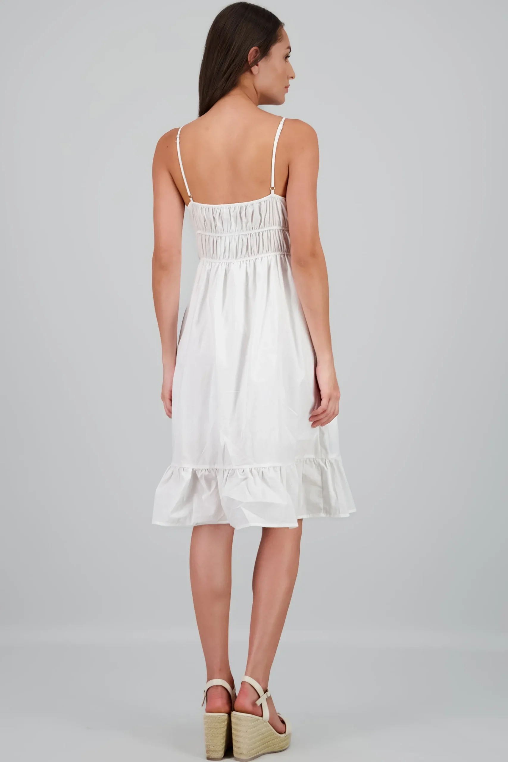 Shasa Solid V-Neck Dress