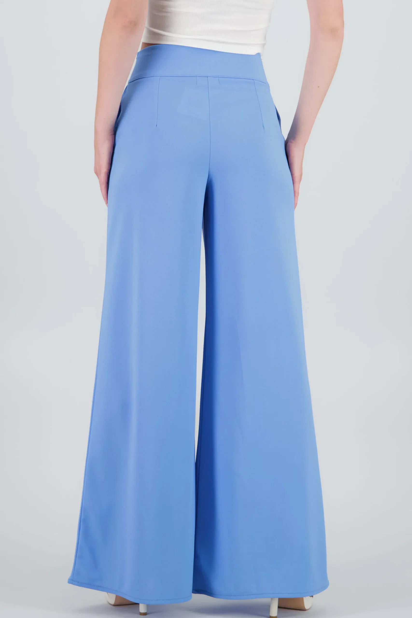 Shasa Solid Wide Leg Pants