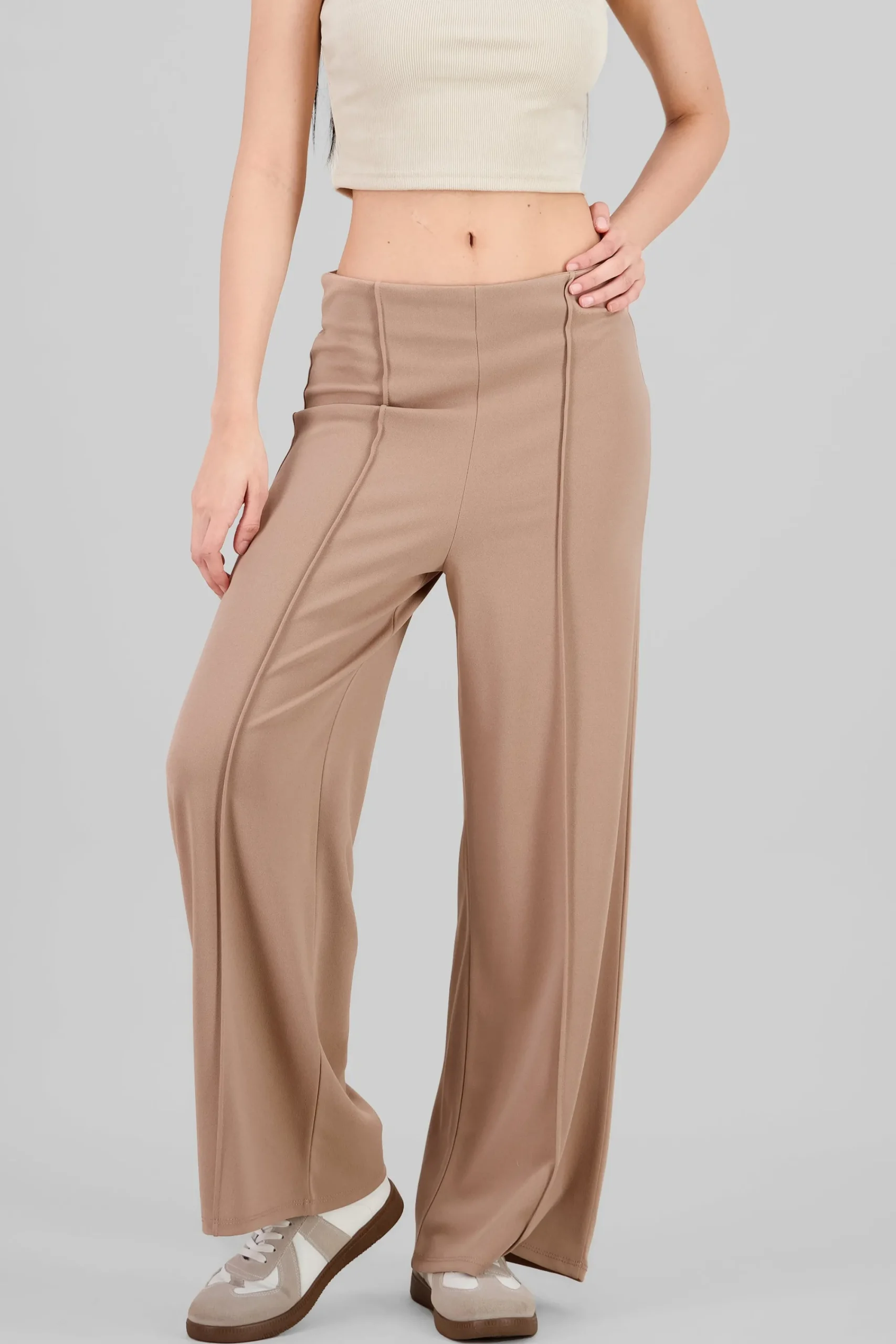 Shasa Solid Wide Leg Pants