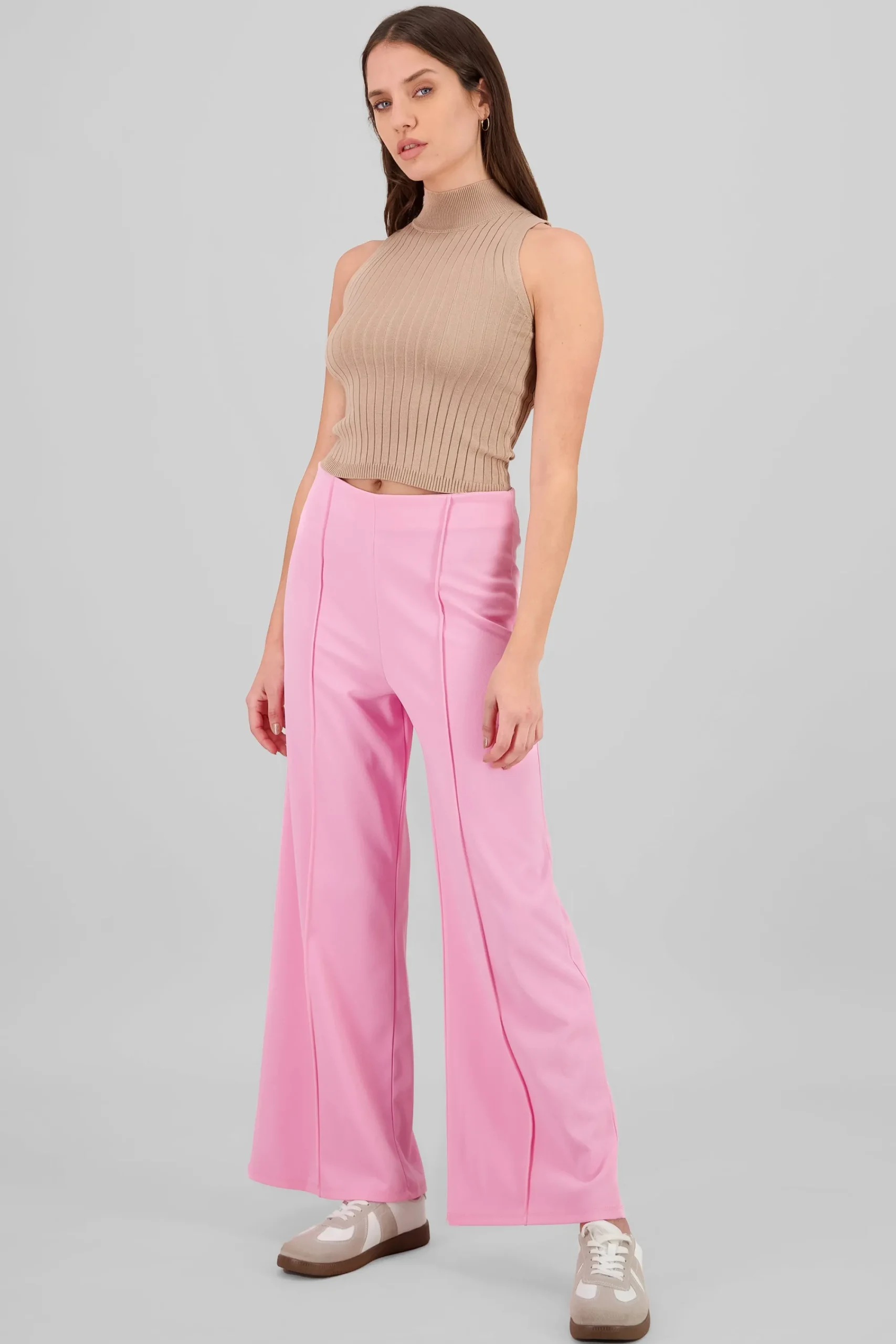 Shasa Solid Wide Leg Pants