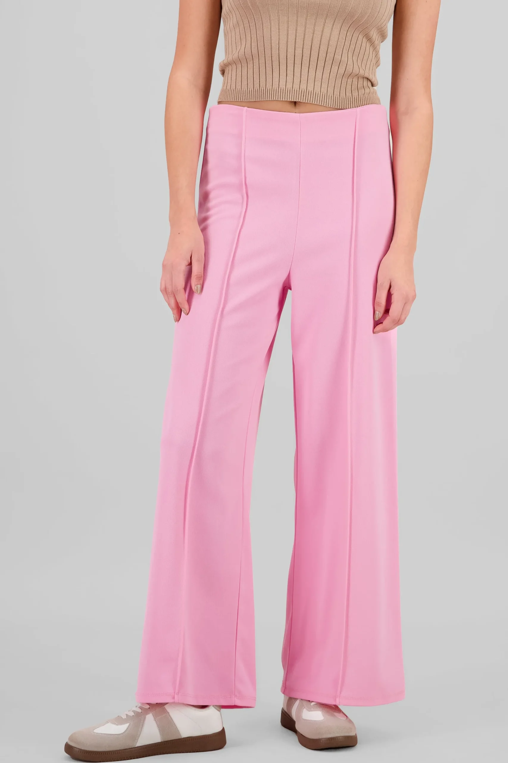 Shasa Solid Wide Leg Pants