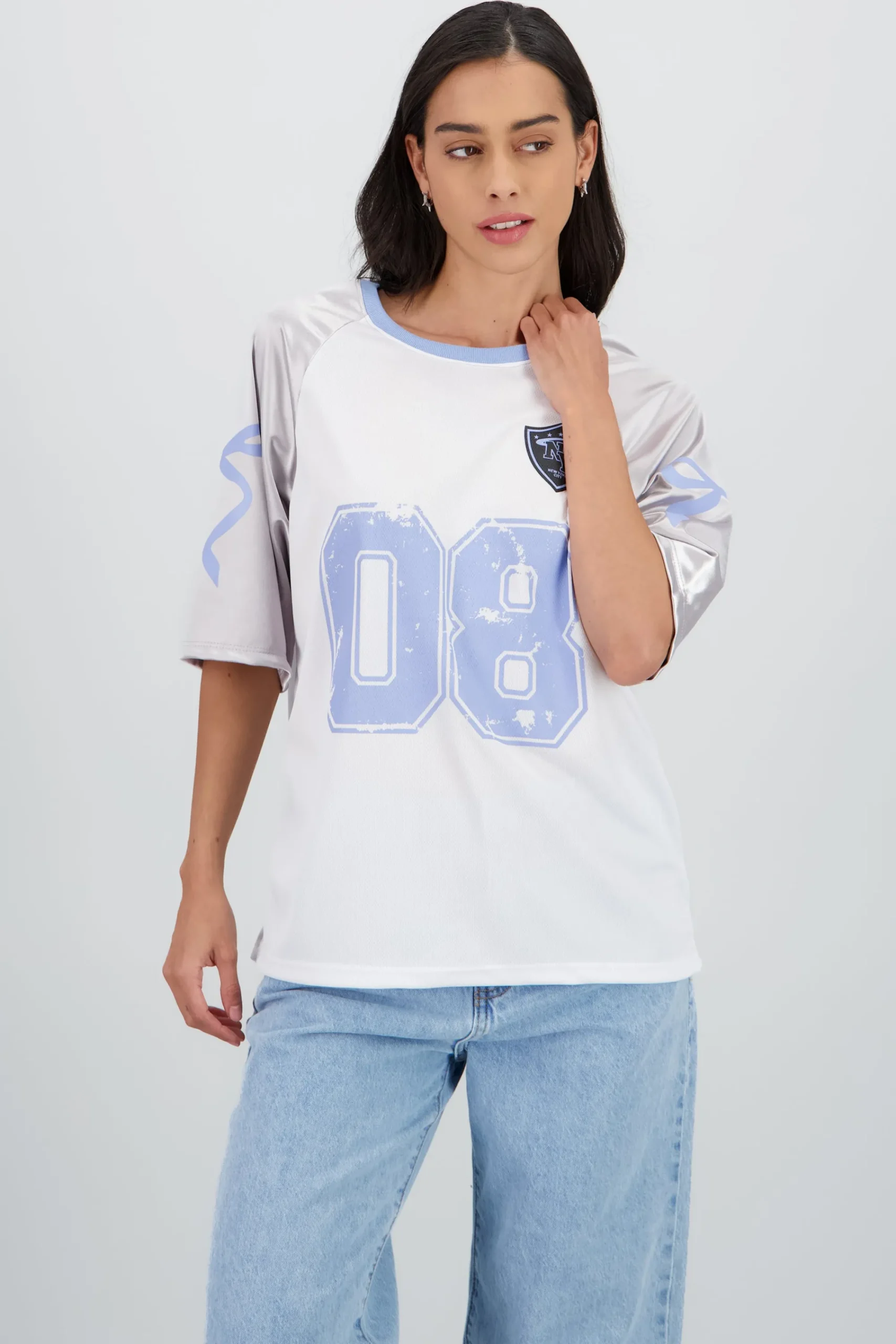 Shasa Sports T Shirt with Contrast Sleeves