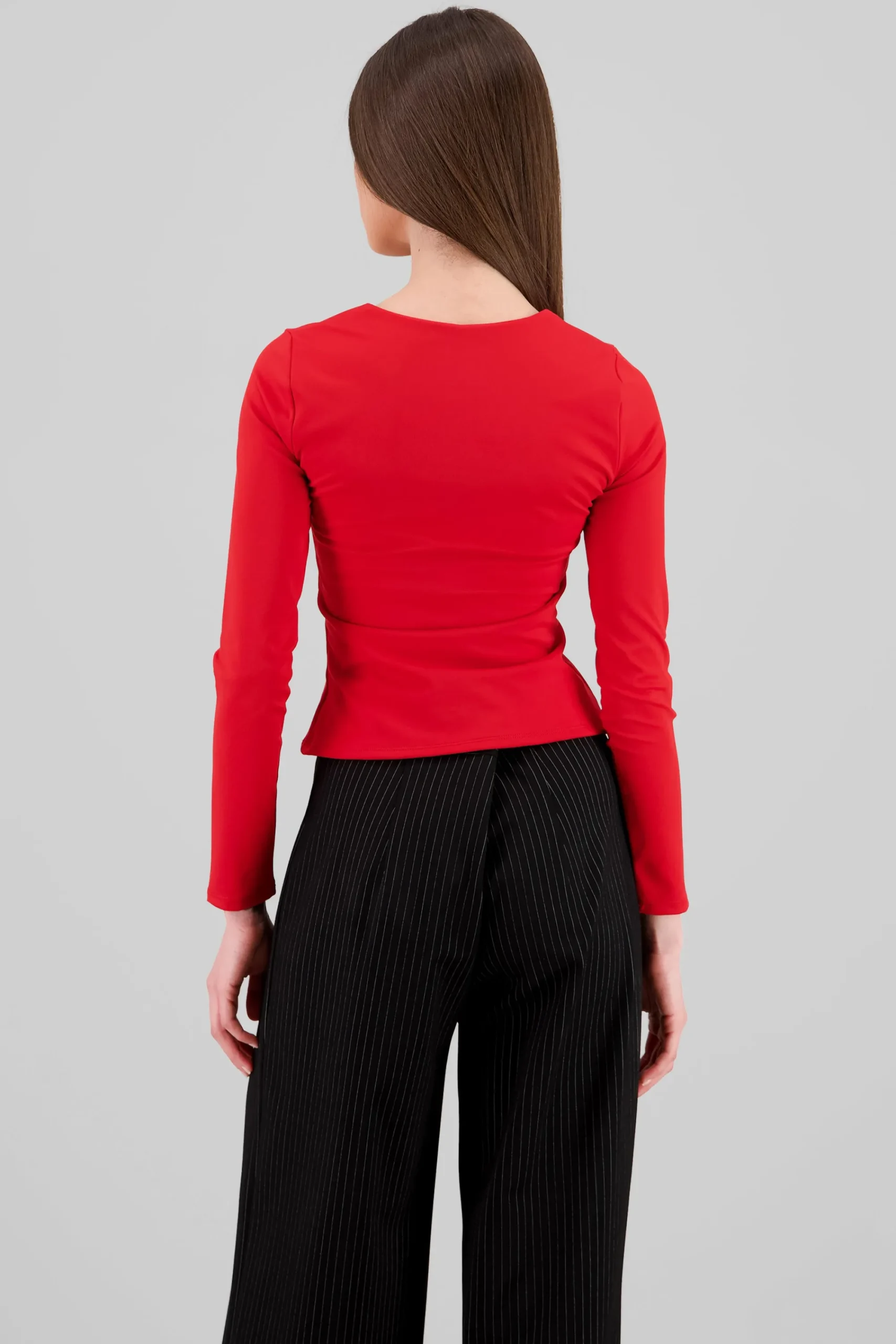 Shasa Square Neck Long Sleeve Top