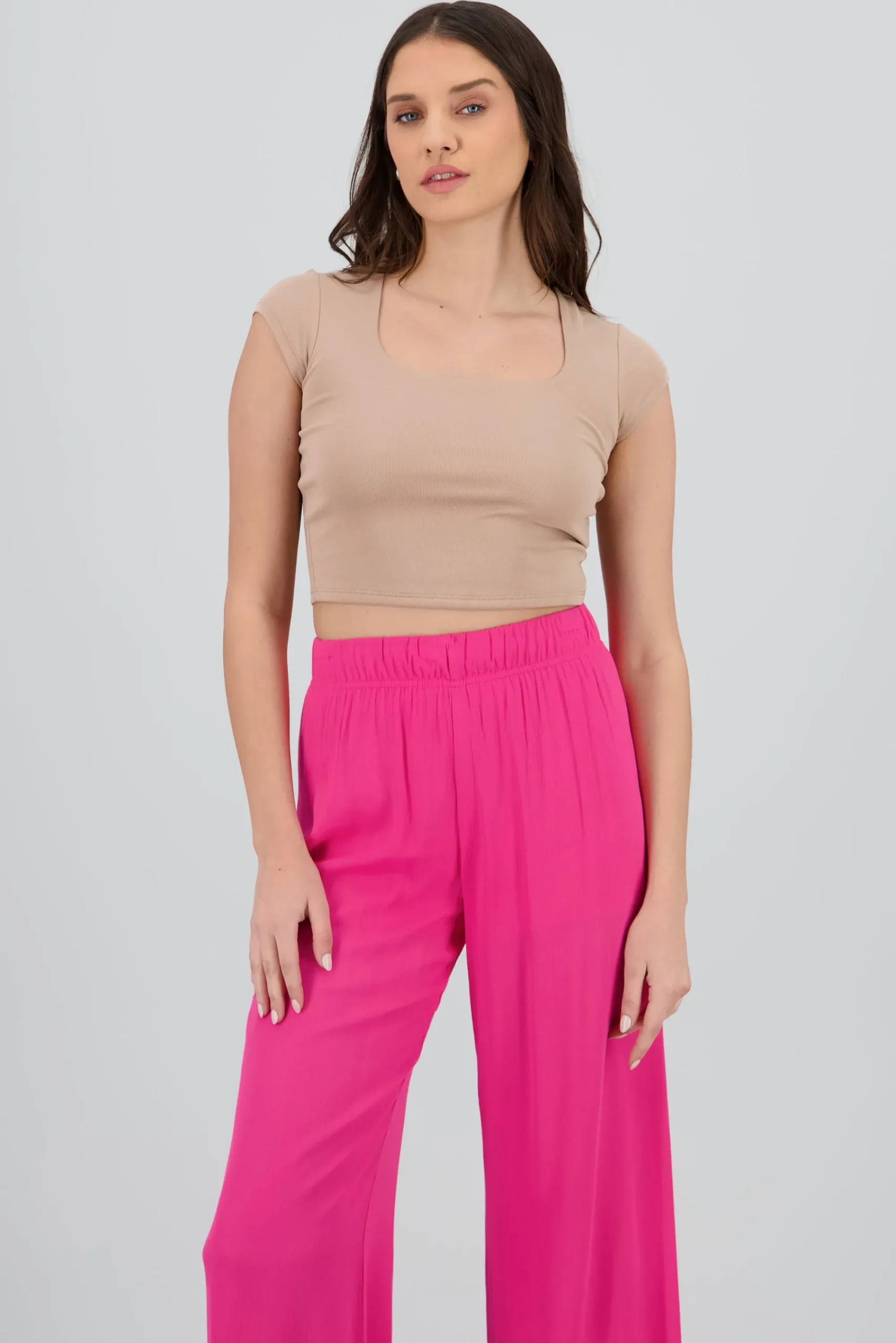 Shasa Square Neck Short Sleeve Top