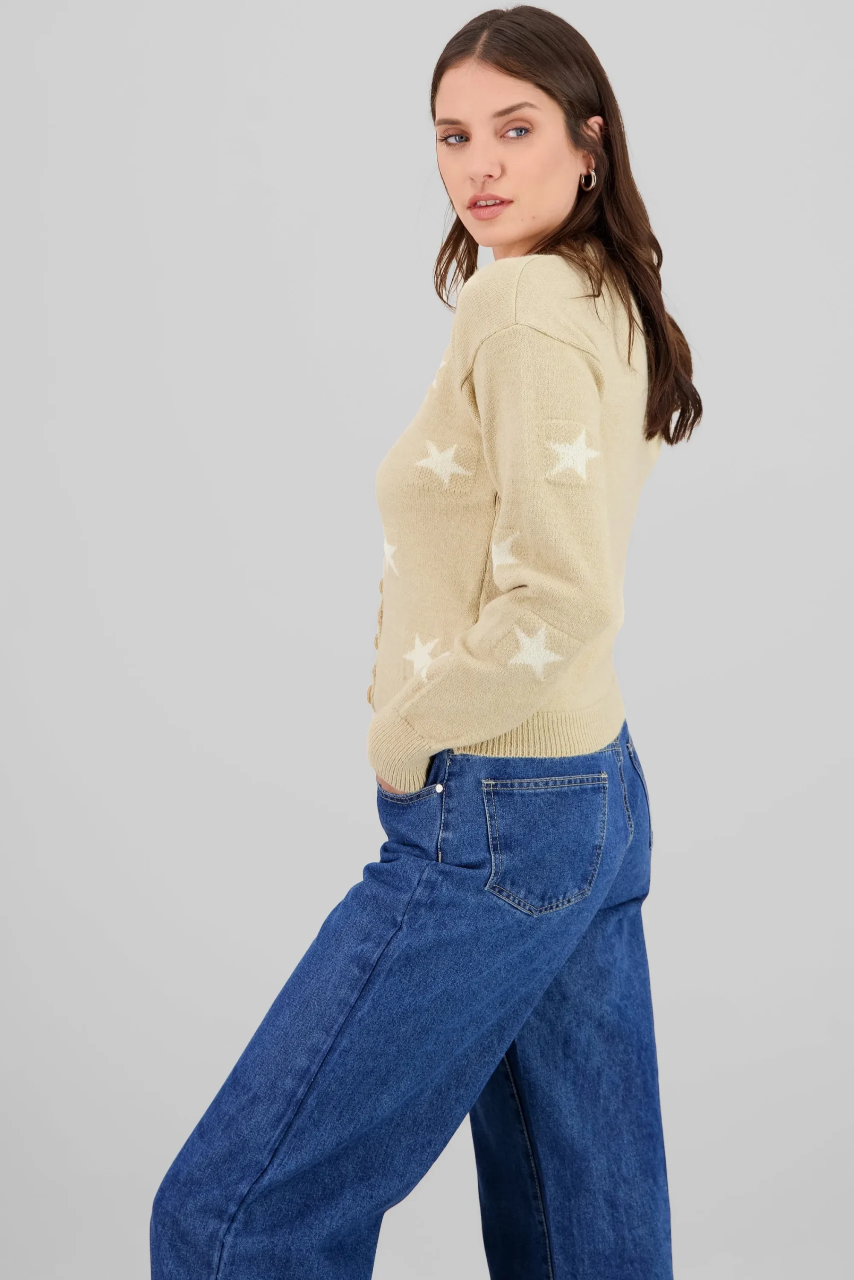 Shasa Star Button Cardigan
