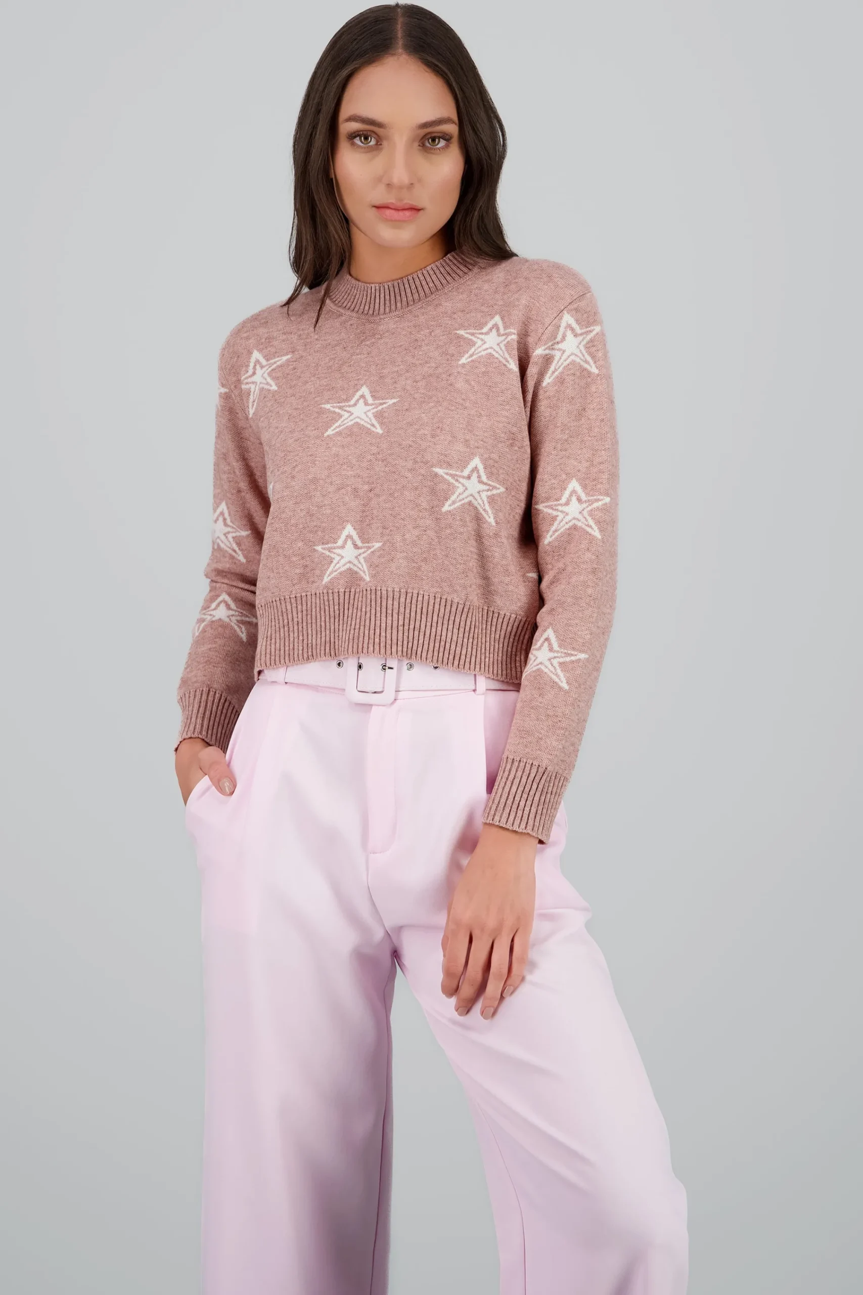 Shasa Star Print Soft Knit Sweater