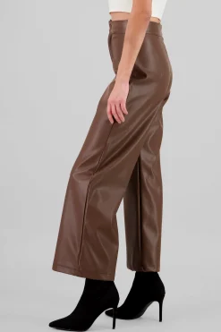 Shasa Straight Faux Leather Pants