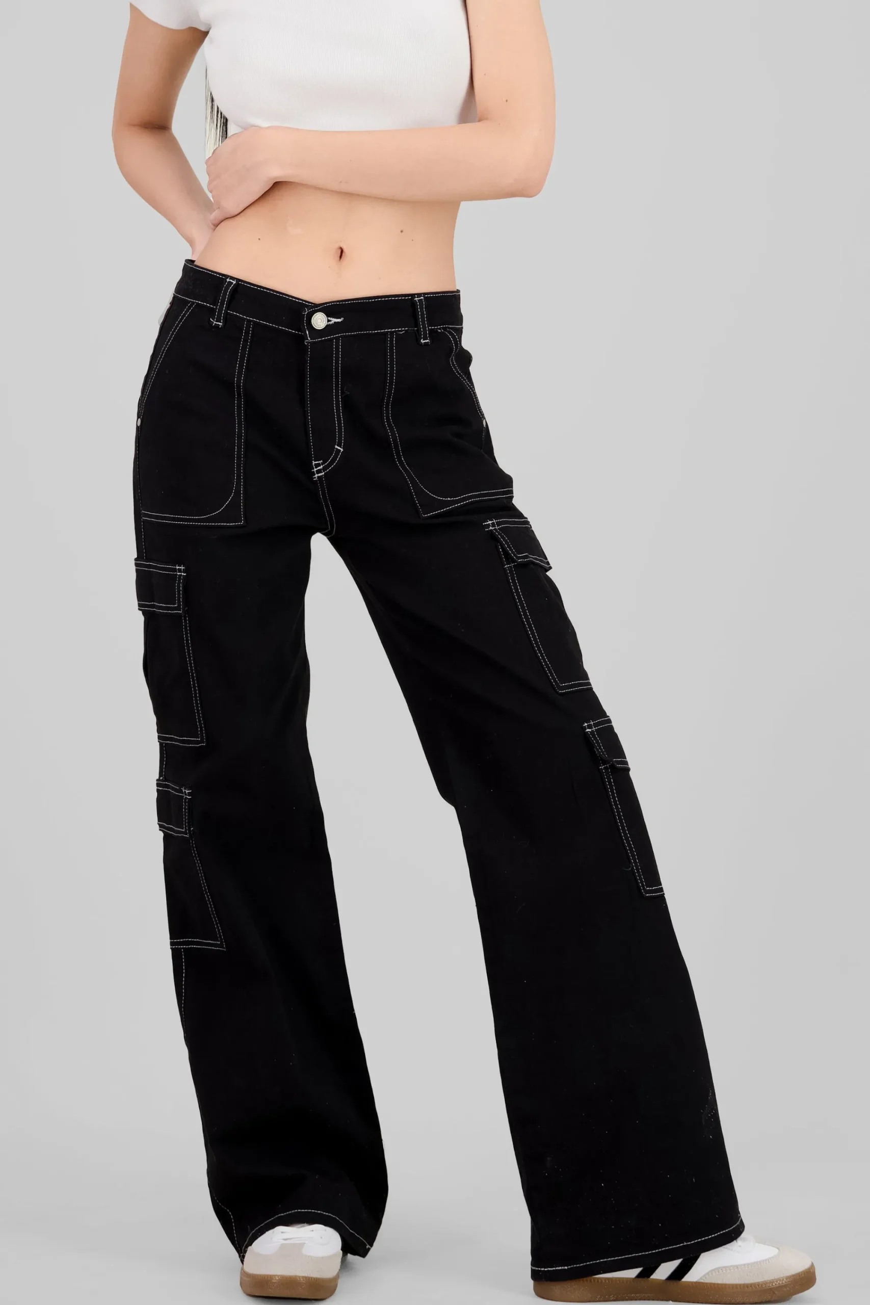 Shasa Straight Leg Cargo Jeans