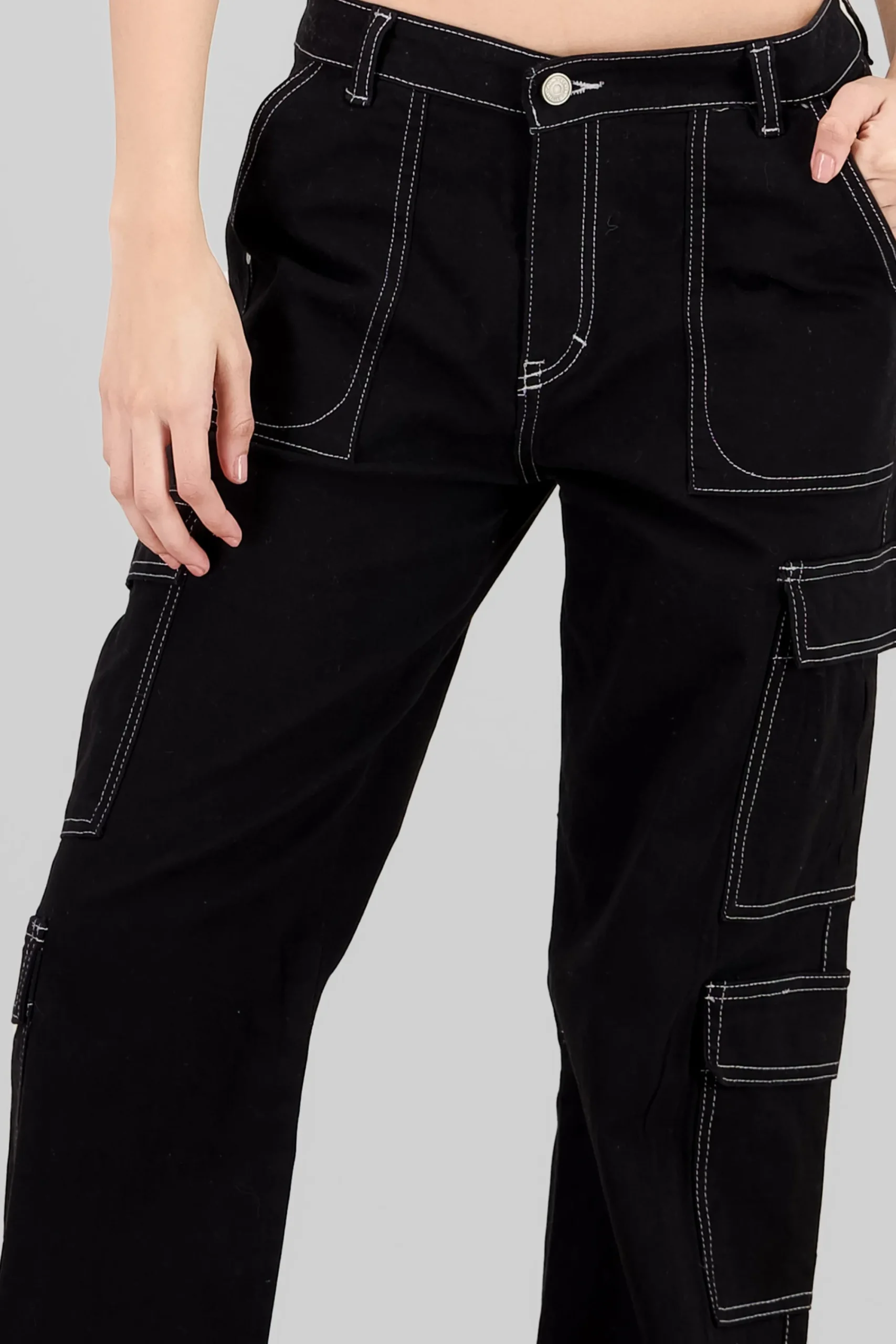 Shasa Straight Leg Cargo Jeans