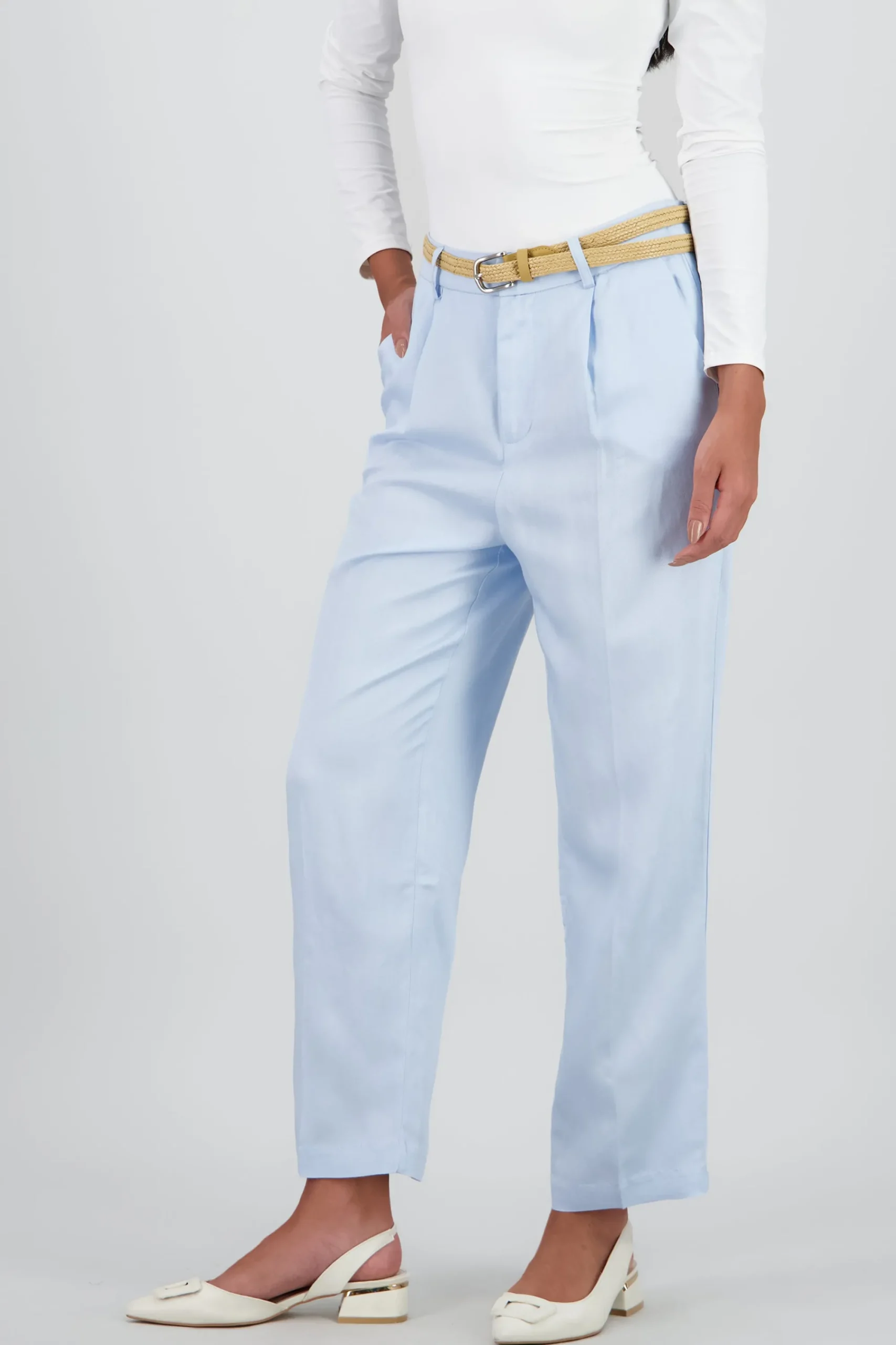Shasa Straight Leg Solid Pants