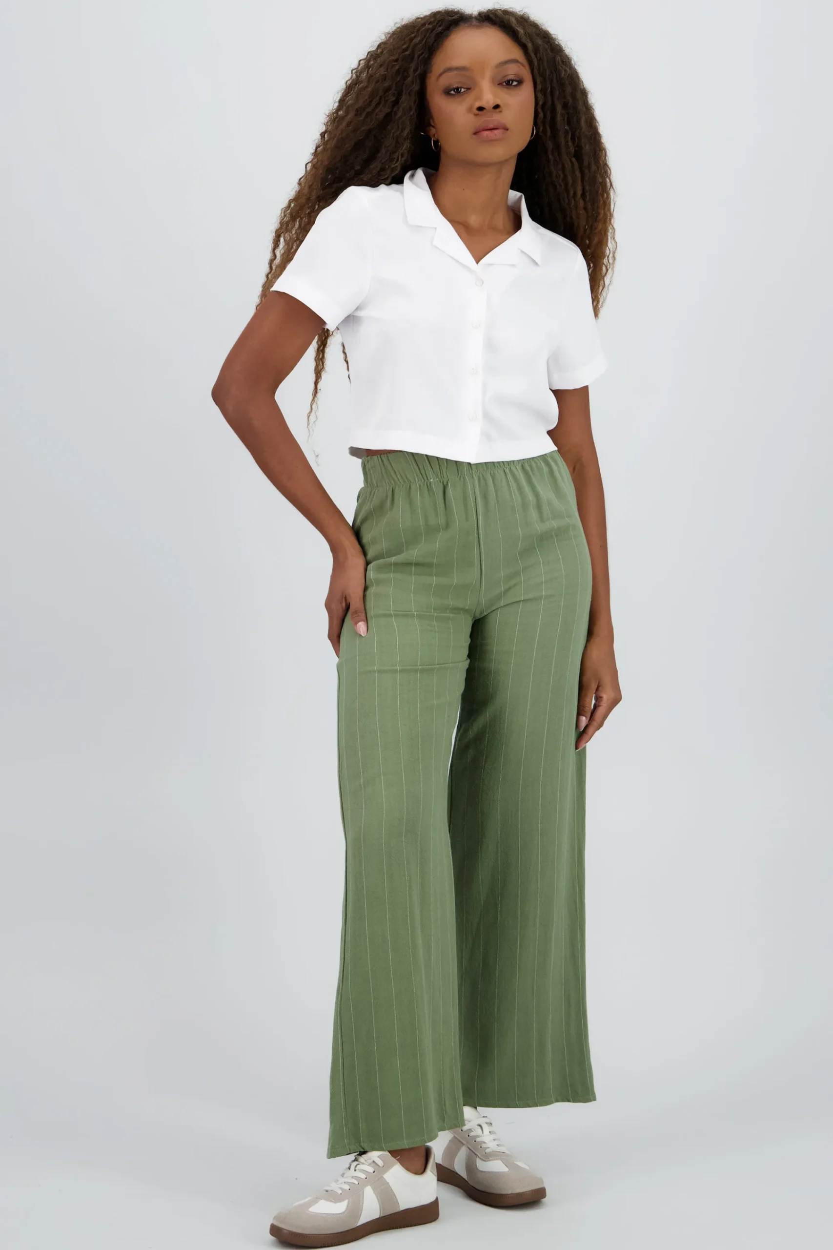 Shasa Straight Leg Striped Pants