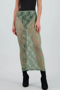 Shasa Straight Maxi Lace Skirt