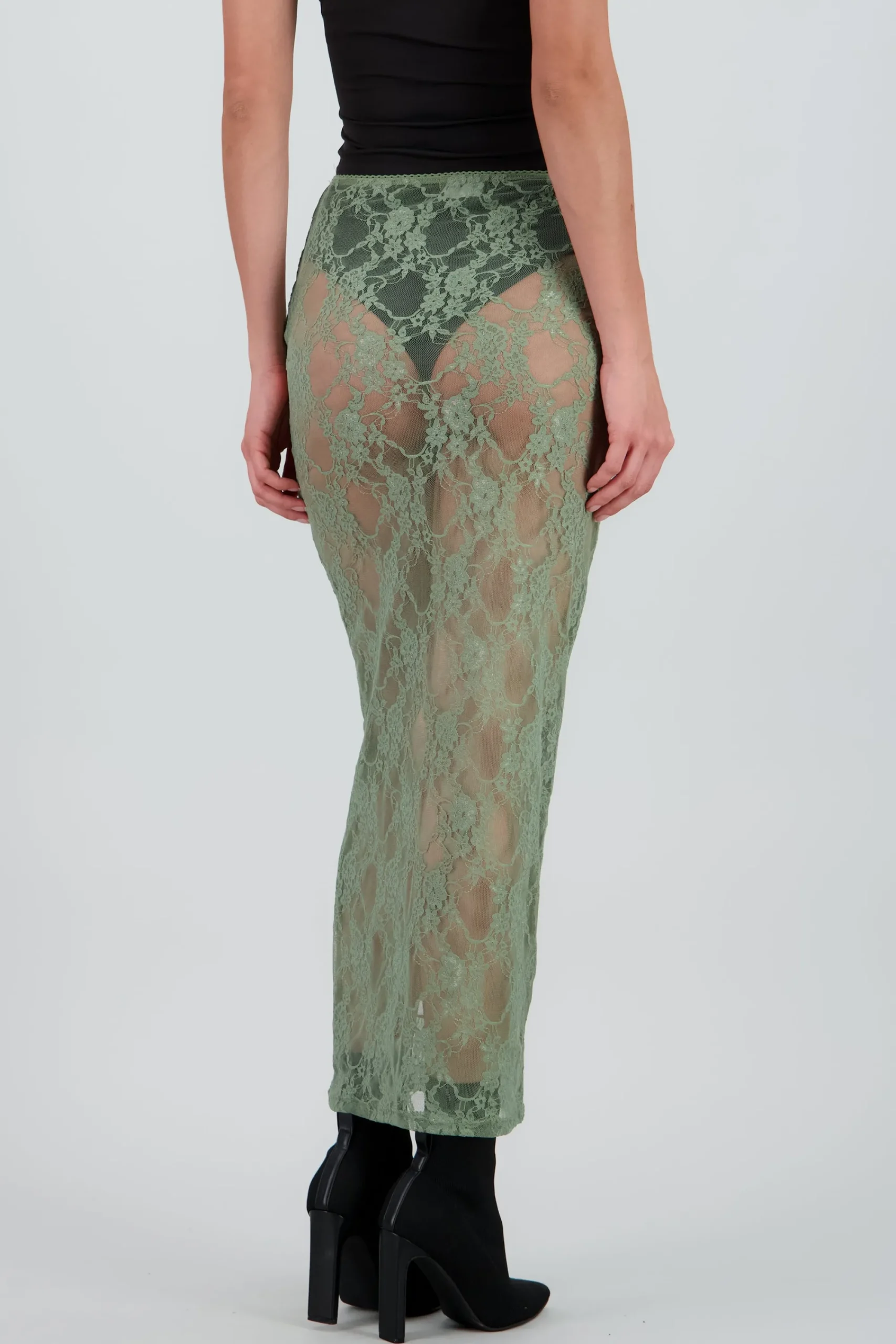 Shasa Straight Maxi Lace Skirt