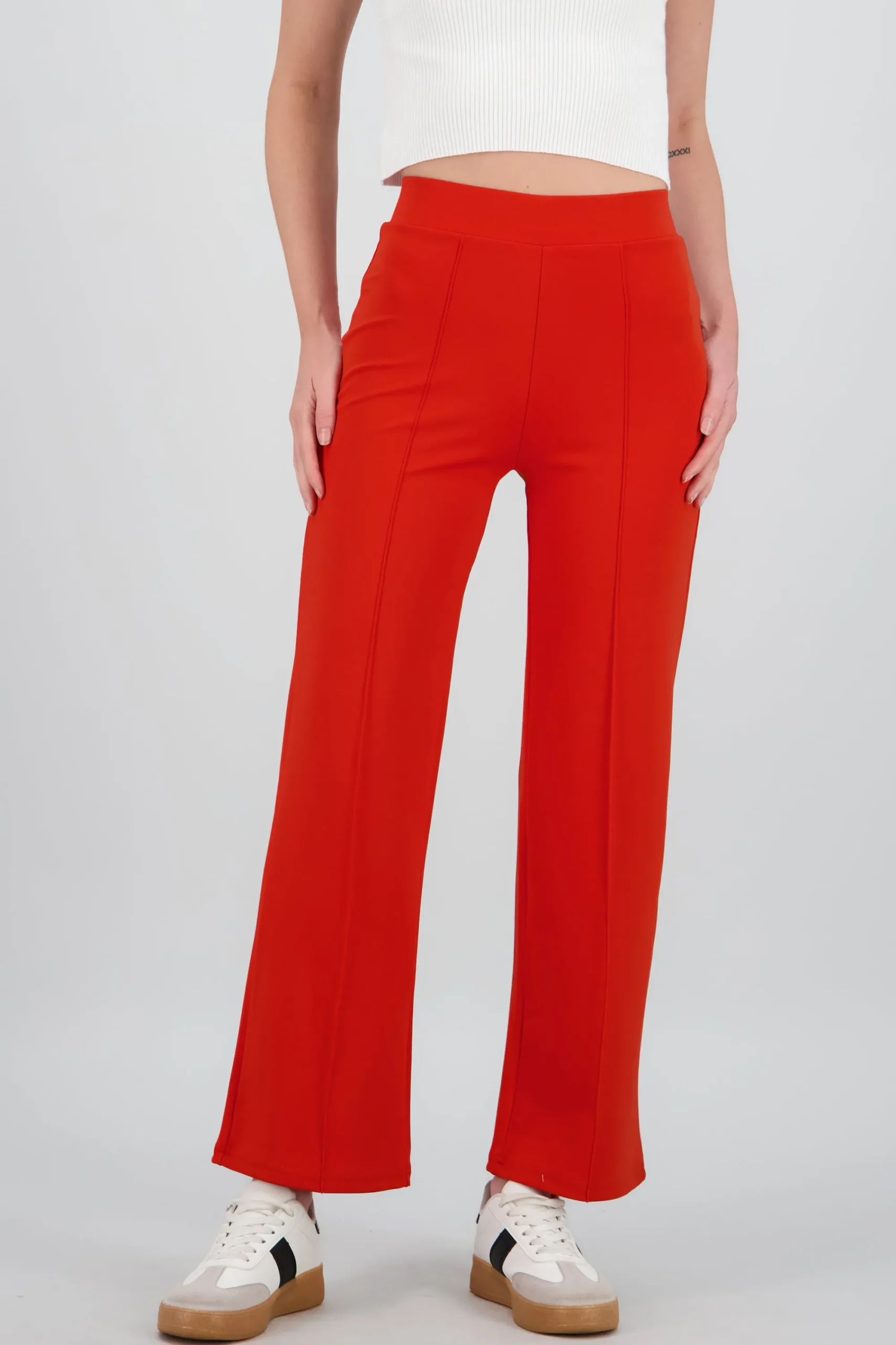 Shasa Straight Pants with Seams