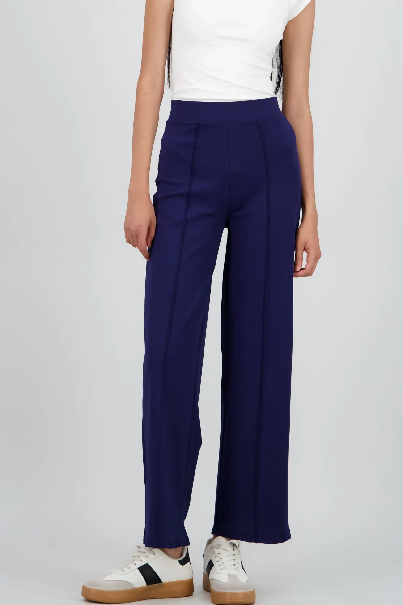 Shasa Straight Pants with Seams