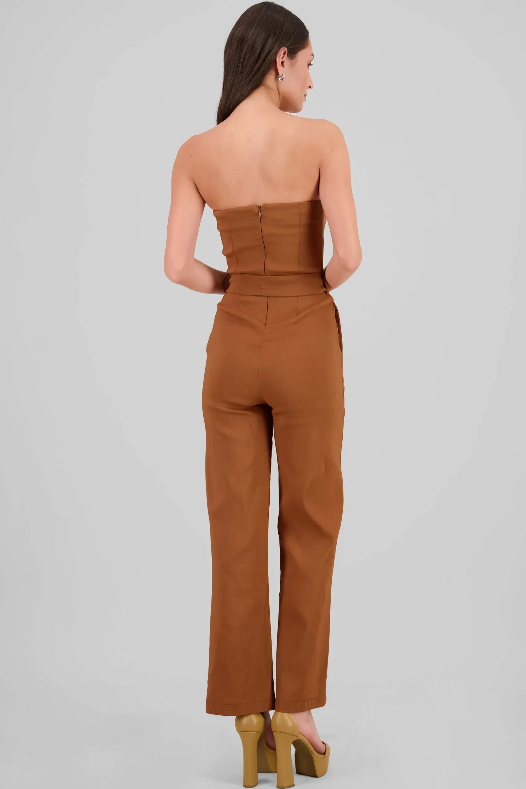 Shasa Strapless Belted Jumpsuit