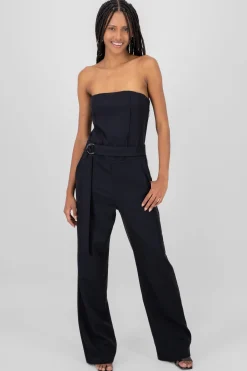 Shasa Strapless Belted Jumpsuit