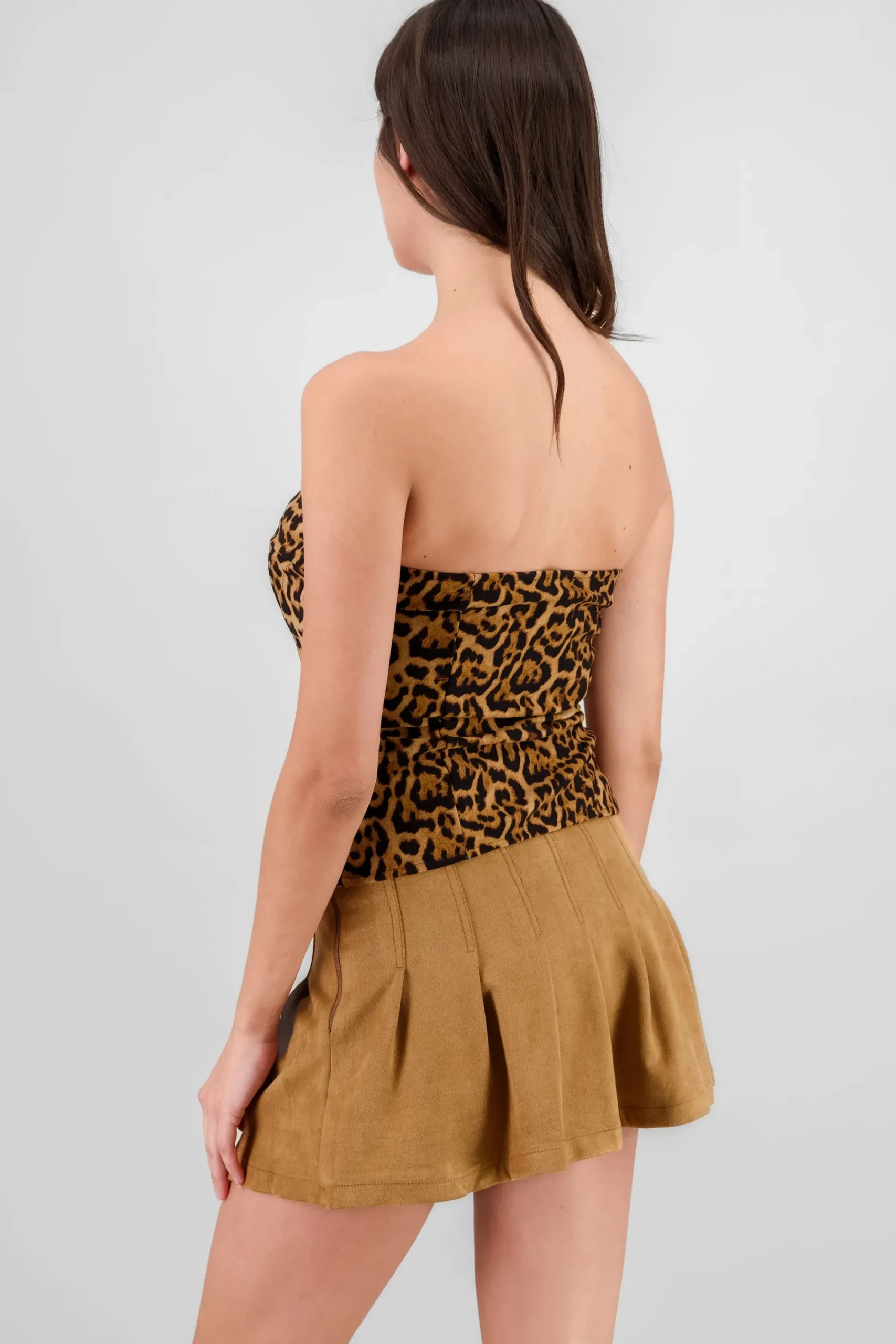 Shasa Strapless Buttoned Top