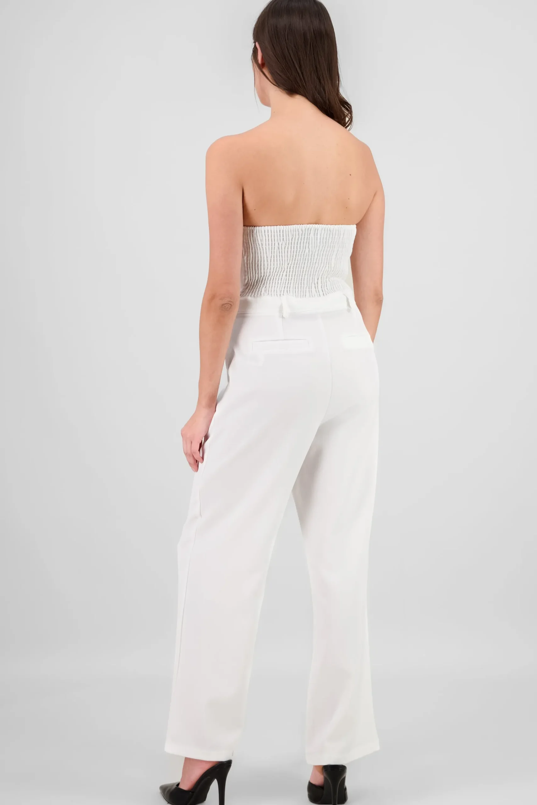 Shasa Strapless Jumpsuit with Buttons