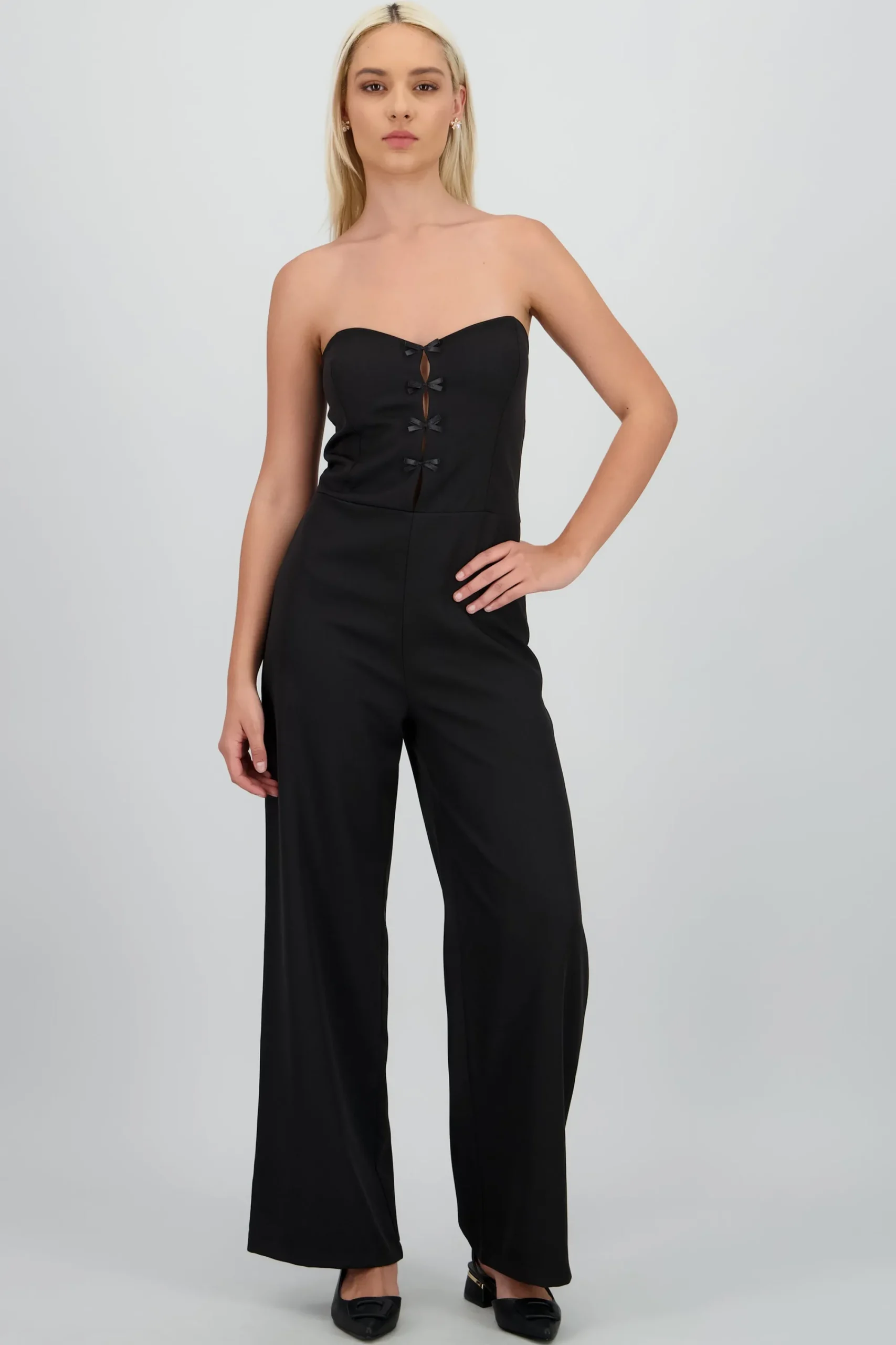 Shasa Strapples Jumpsuit with Bow