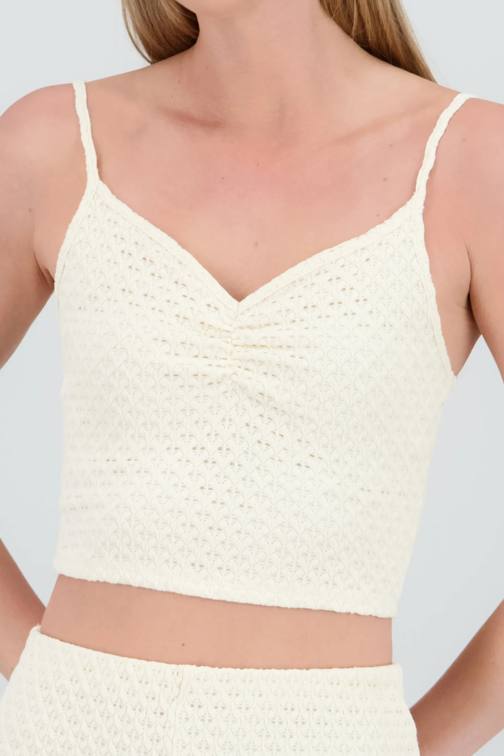 Shasa Strappy Textured Top
