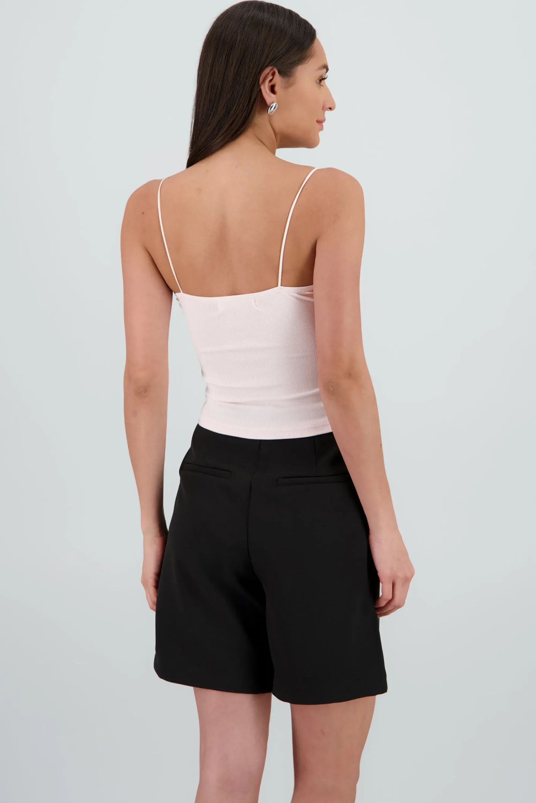 Shasa Strappy Top with Lace and Button Detail