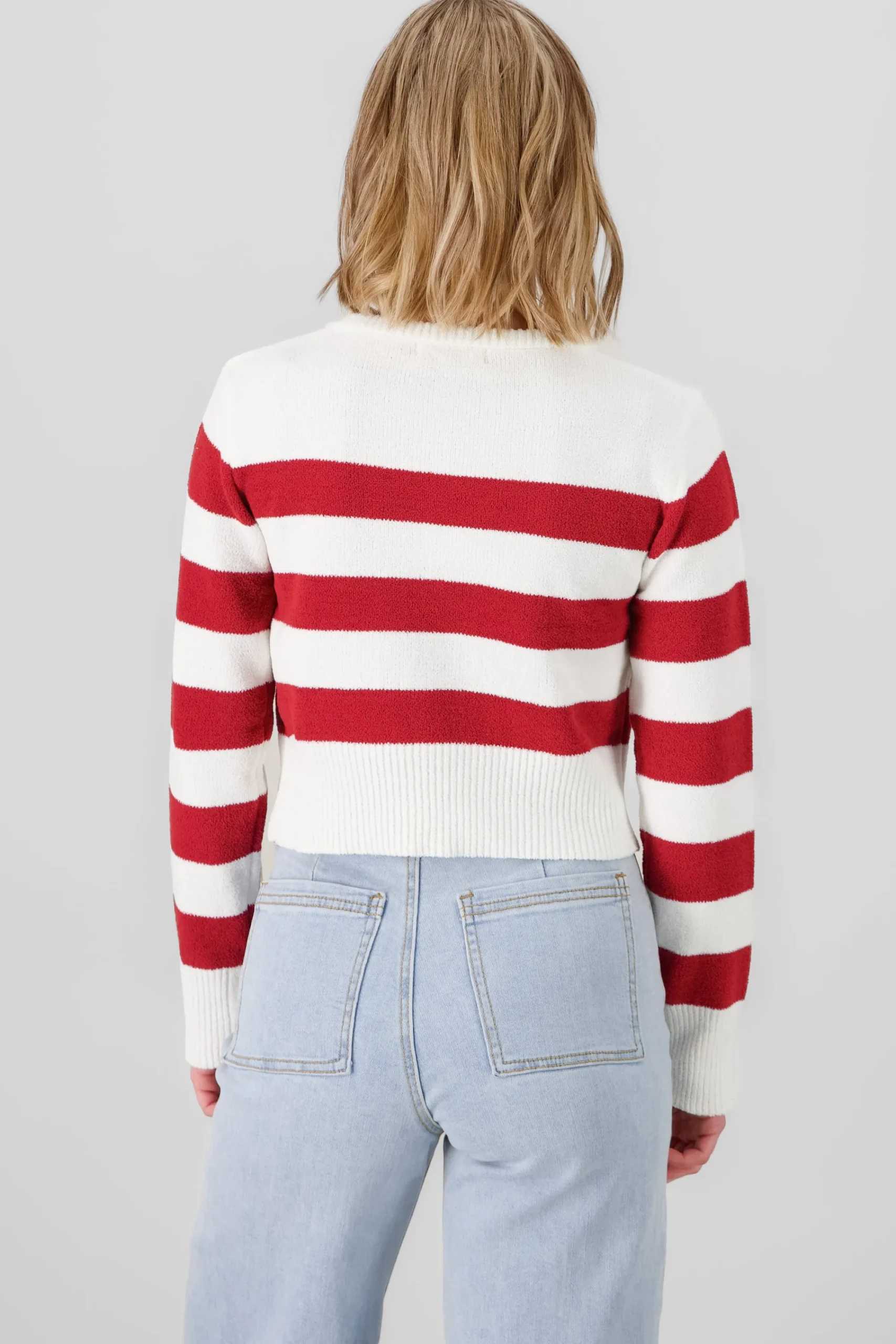 Shasa Striped Crop Sweater
