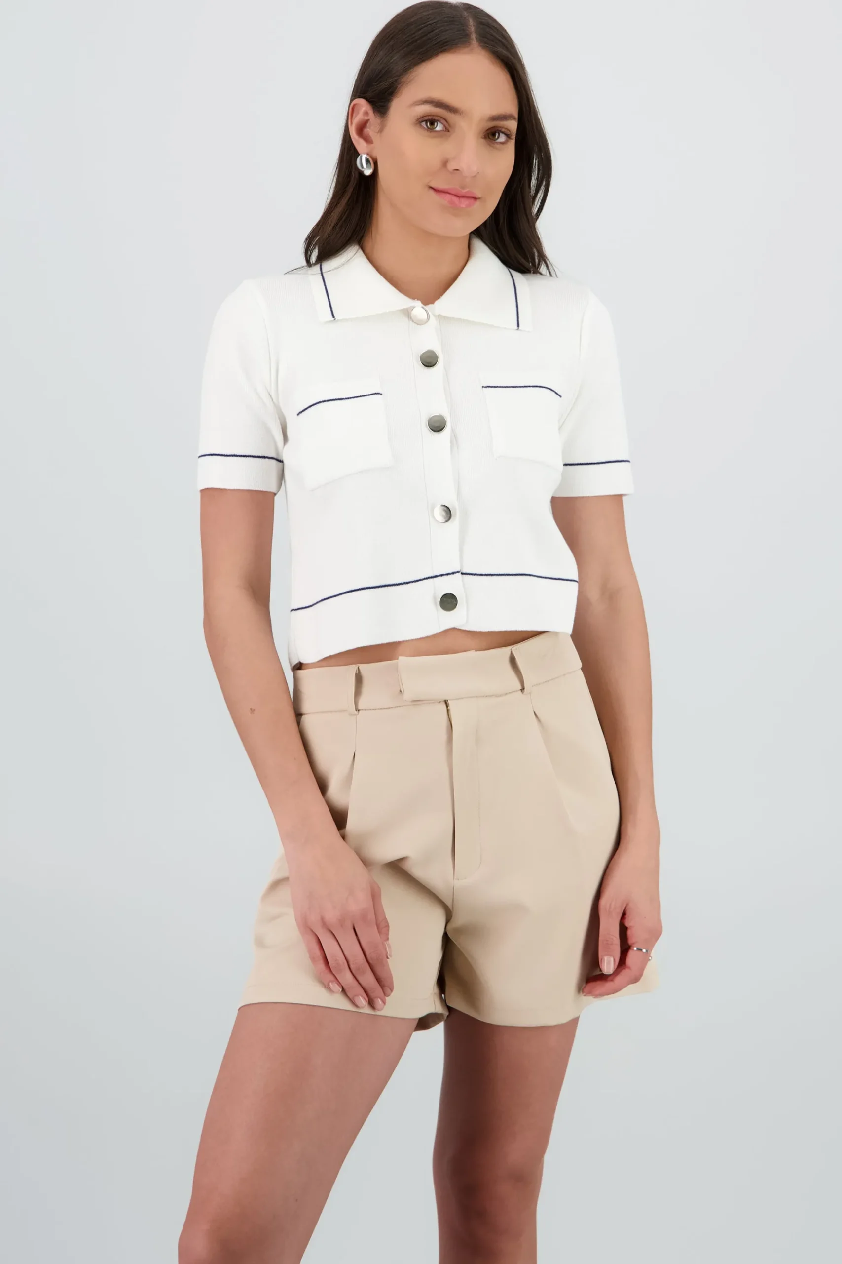 Shasa Striped Detail Sweater