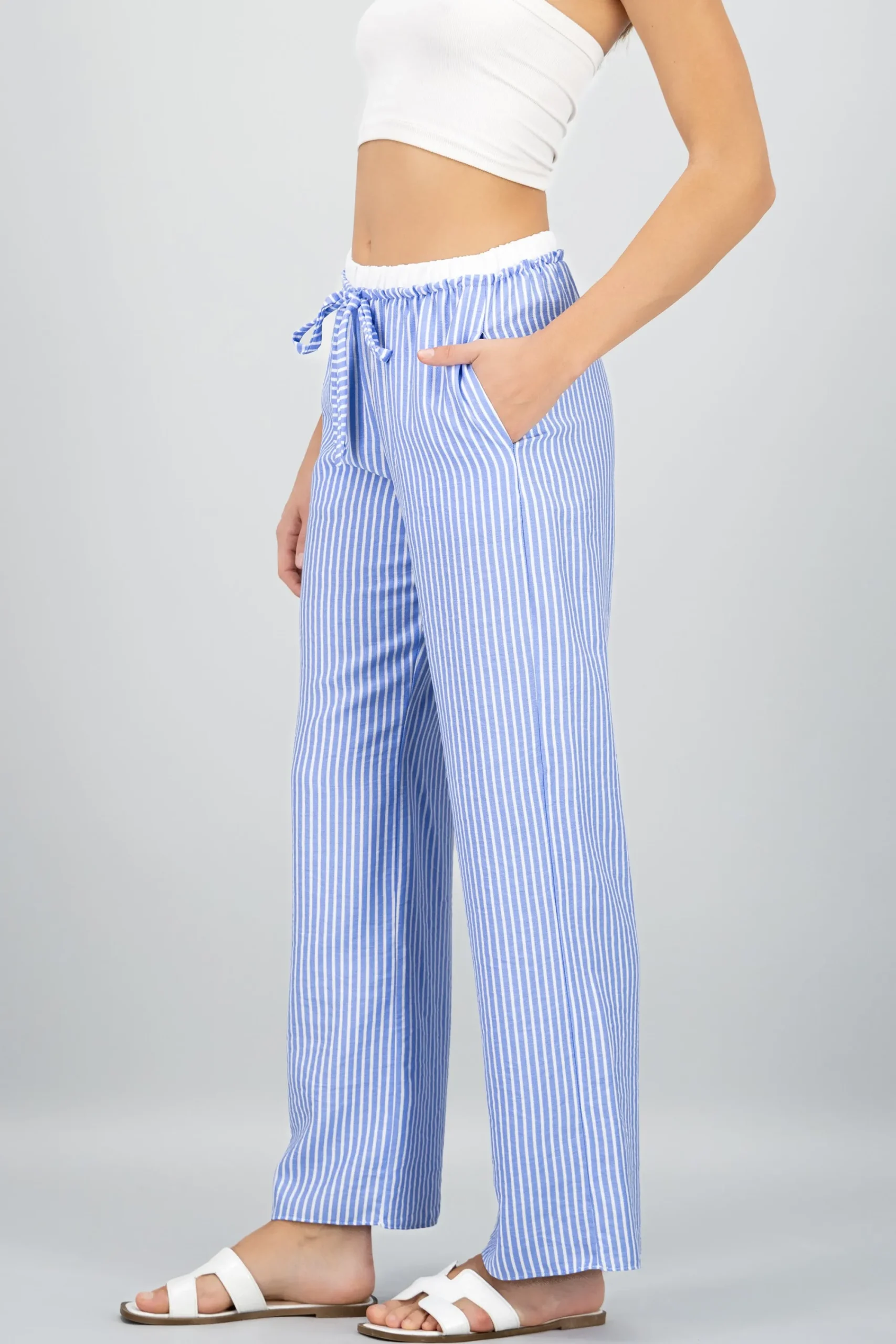 Shasa Striped Flowy Pants