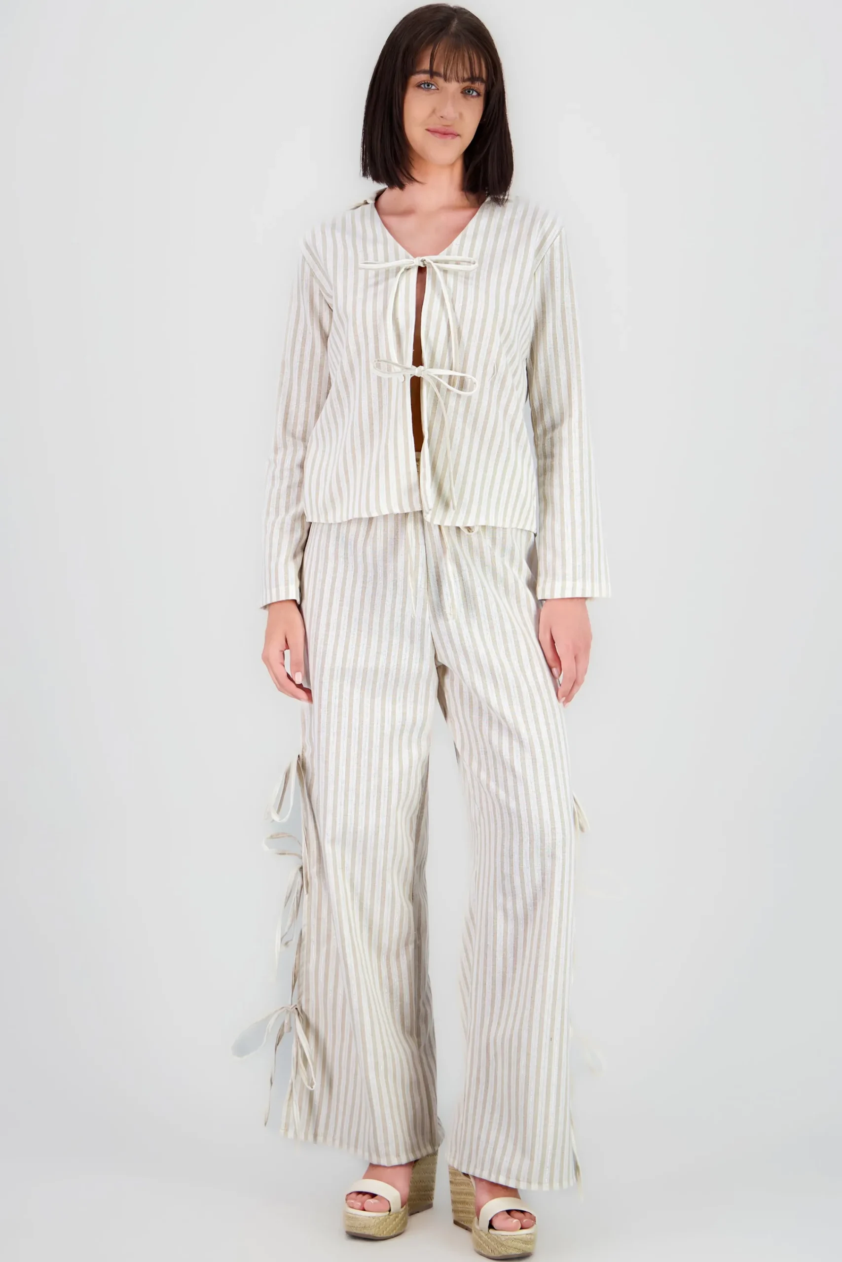 Shasa Striped Flowy Pants