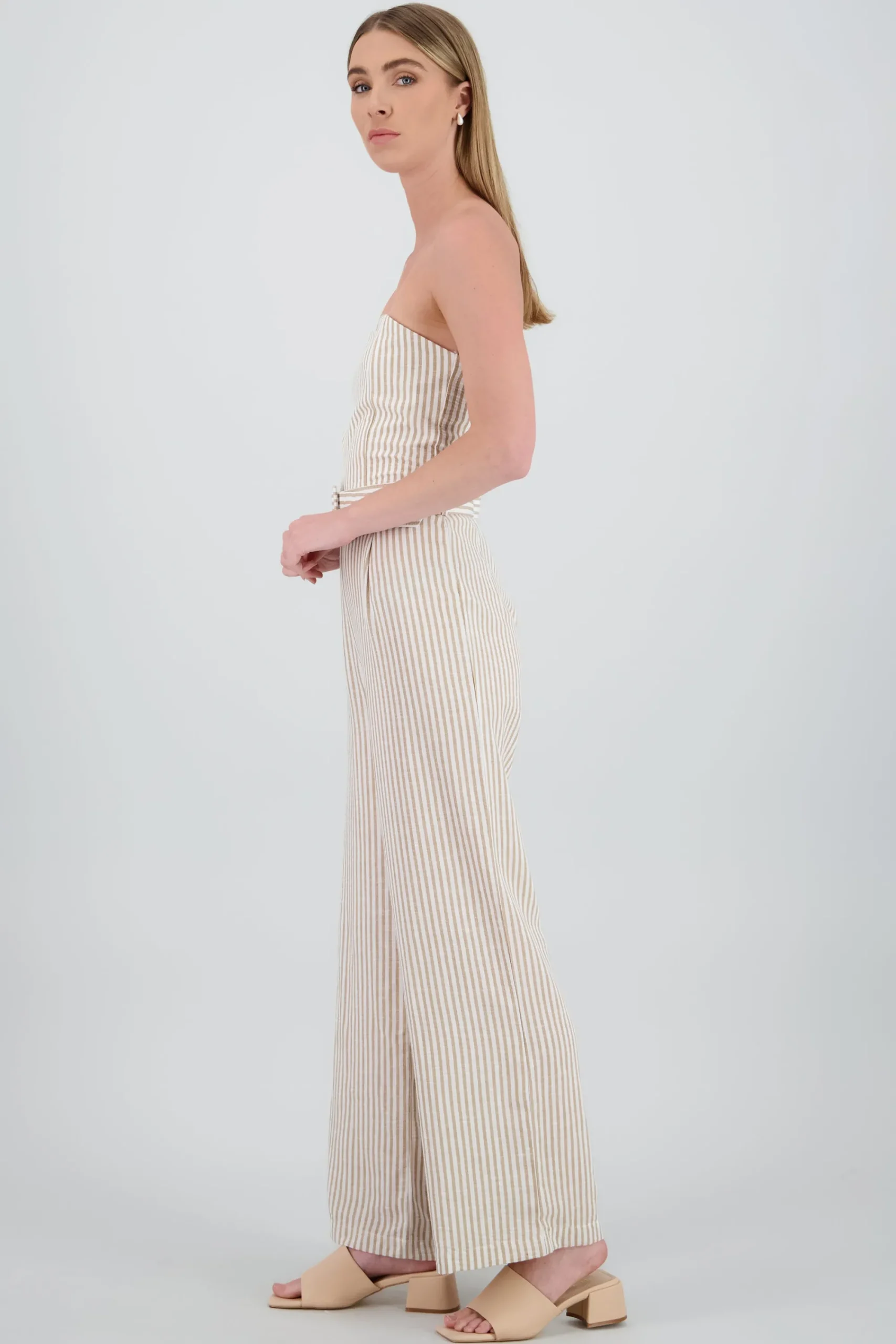 Shasa Striped Jumpsuit with Belt