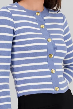 Shasa Striped Knit Cardigan