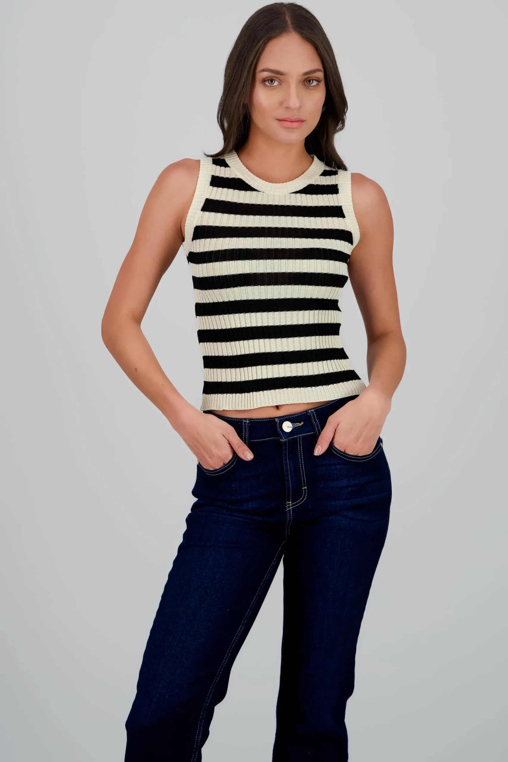 Shasa Striped Knit Top