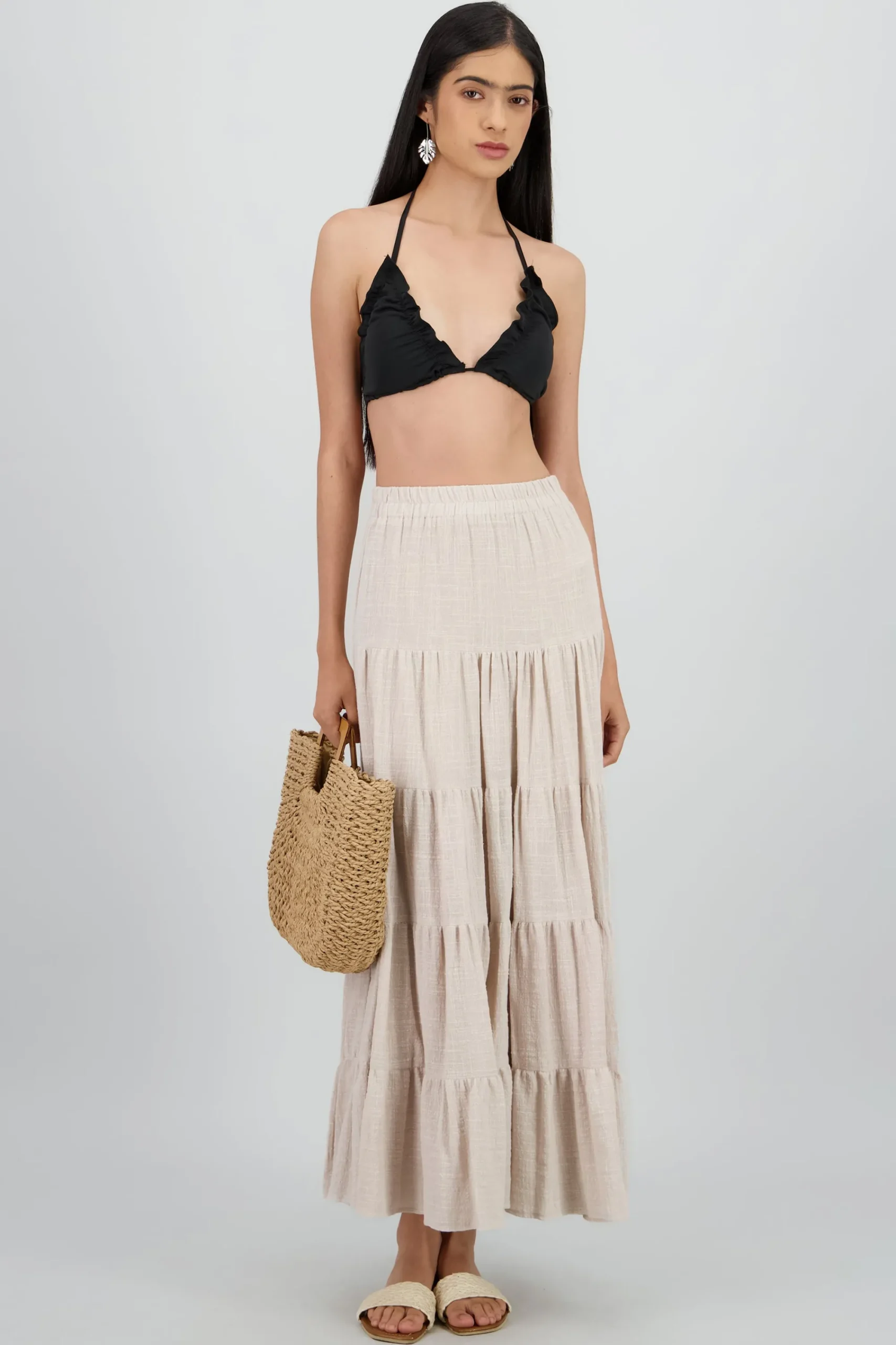 Shasa Striped Maxi Skirt