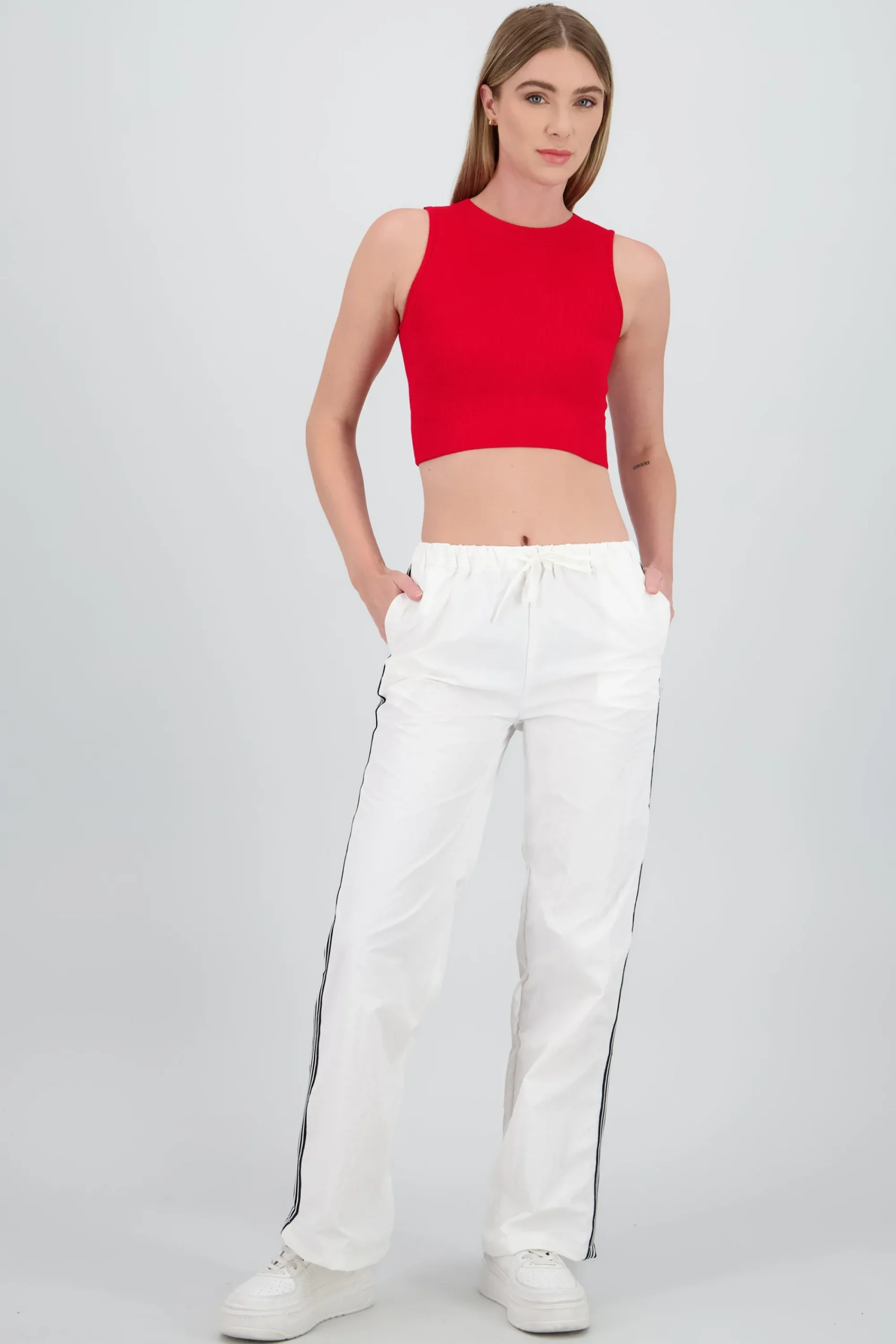 Shasa Striped Nylon Pants