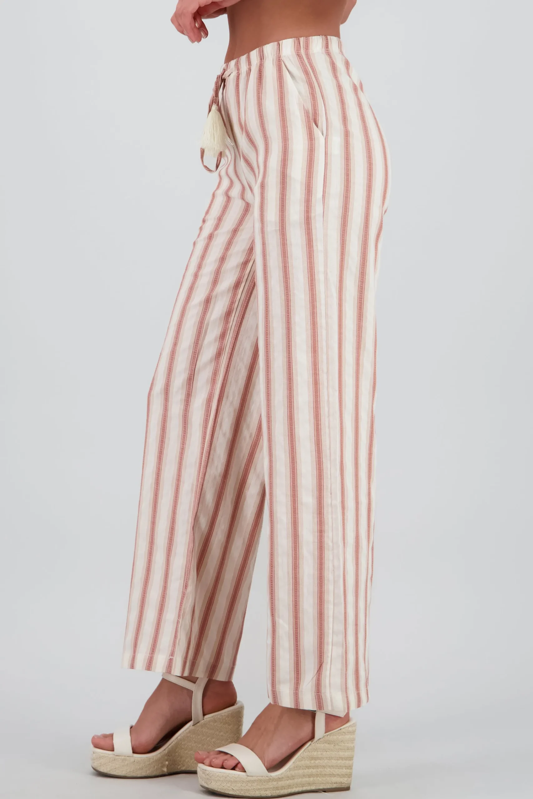 Shasa Striped Pants with Drawstring