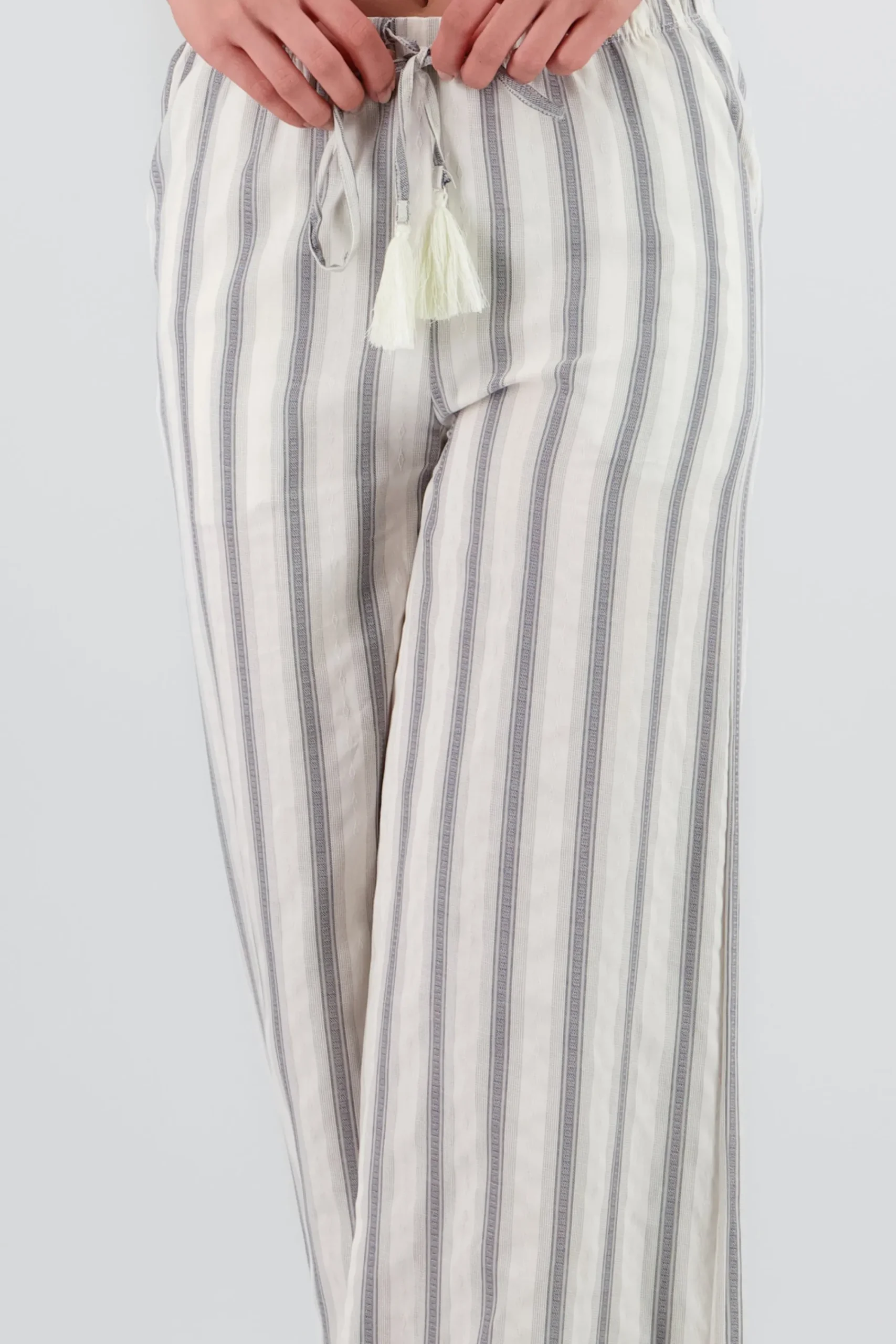 Shasa Striped Pants with Drawstring
