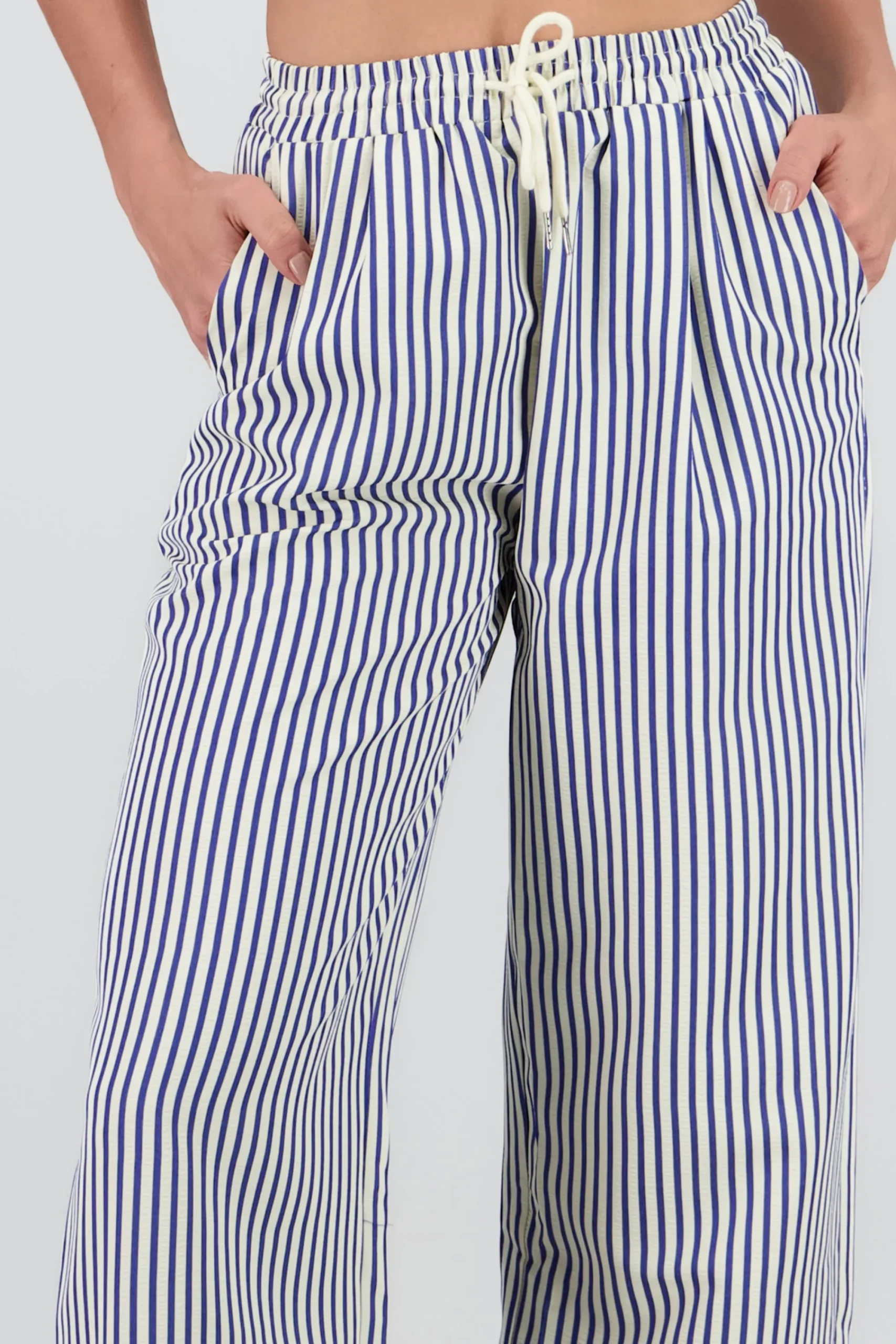 Shasa Striped Pants with Drawstring