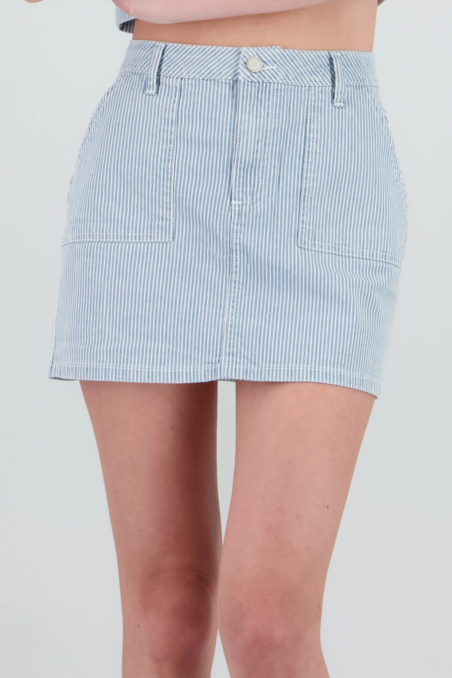 Shasa Striped Patch Pocket Skirt