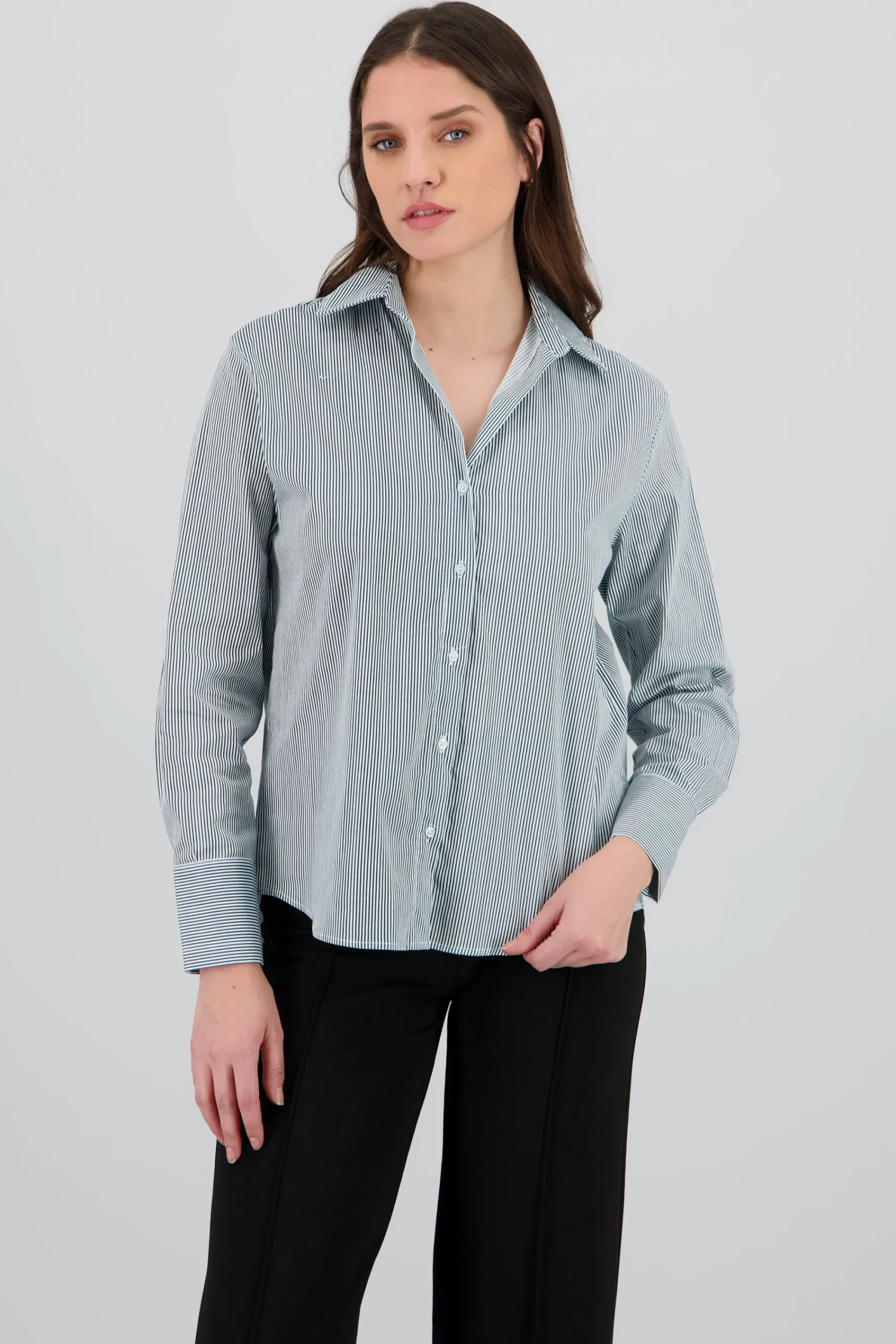 Shasa Striped Print Long Sleeve Shirt
