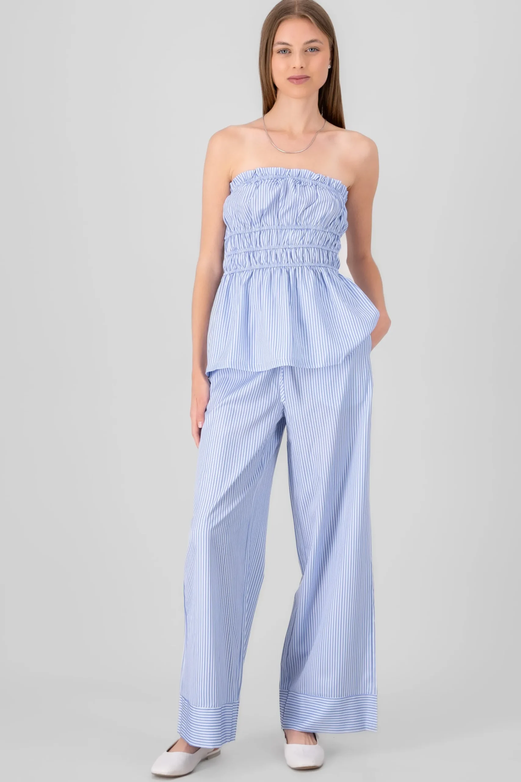 Shasa Striped Straight Leg Pants
