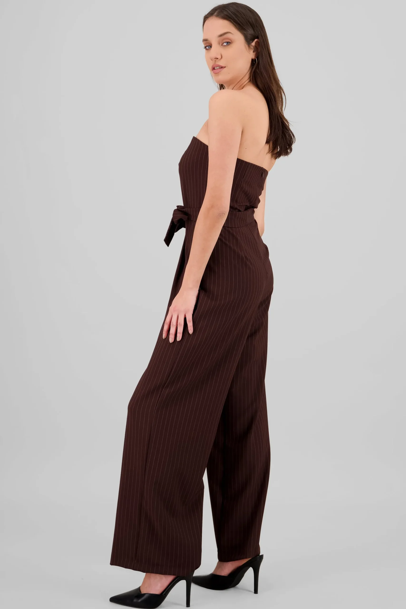 Shasa Striped Strapless Jumpsuit